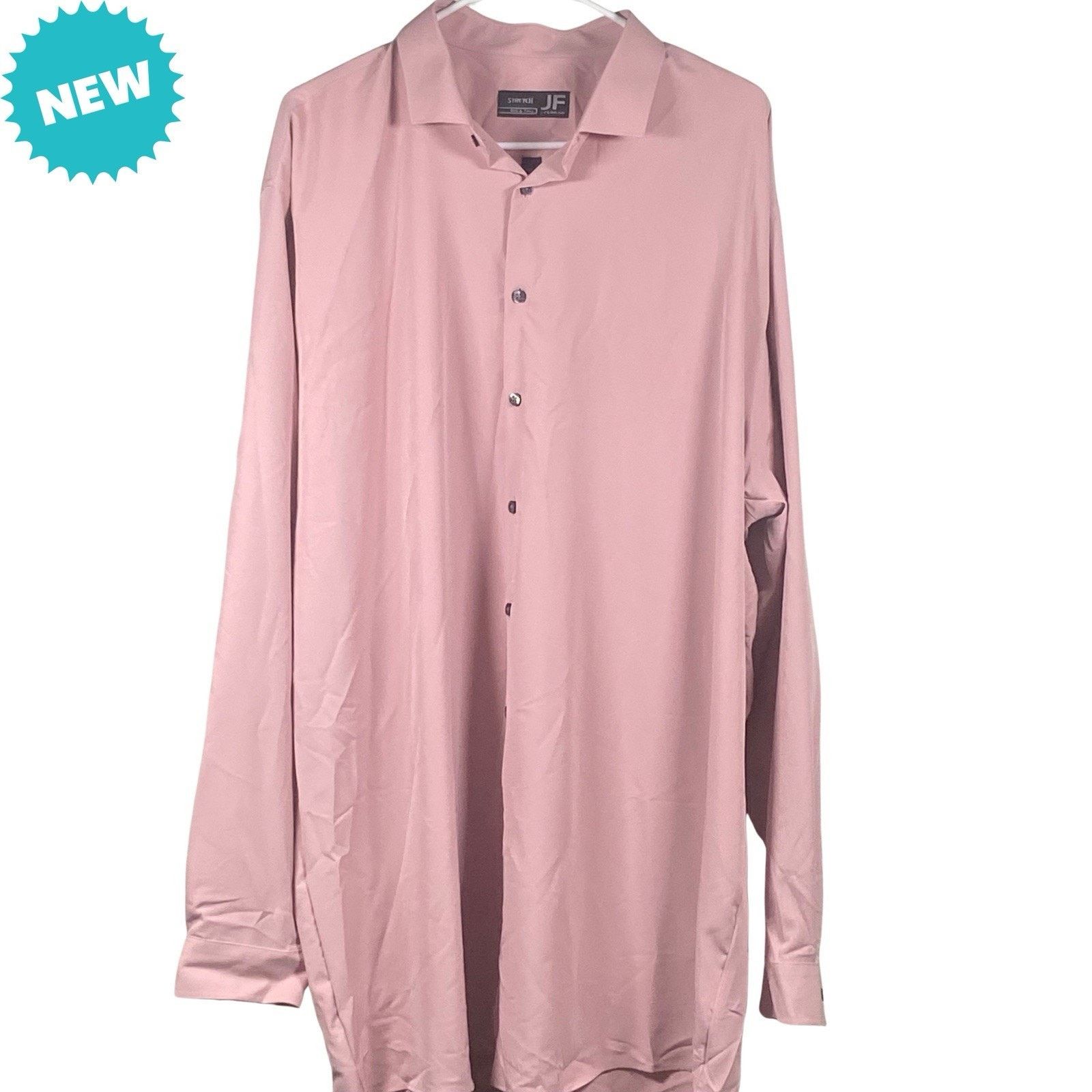 J Ferrar JF J. Ferrar Stretch Dress Shirt Men’s 1XLT Light Pink Size US XL / EU 56 / 4 - 1 Thumbnail