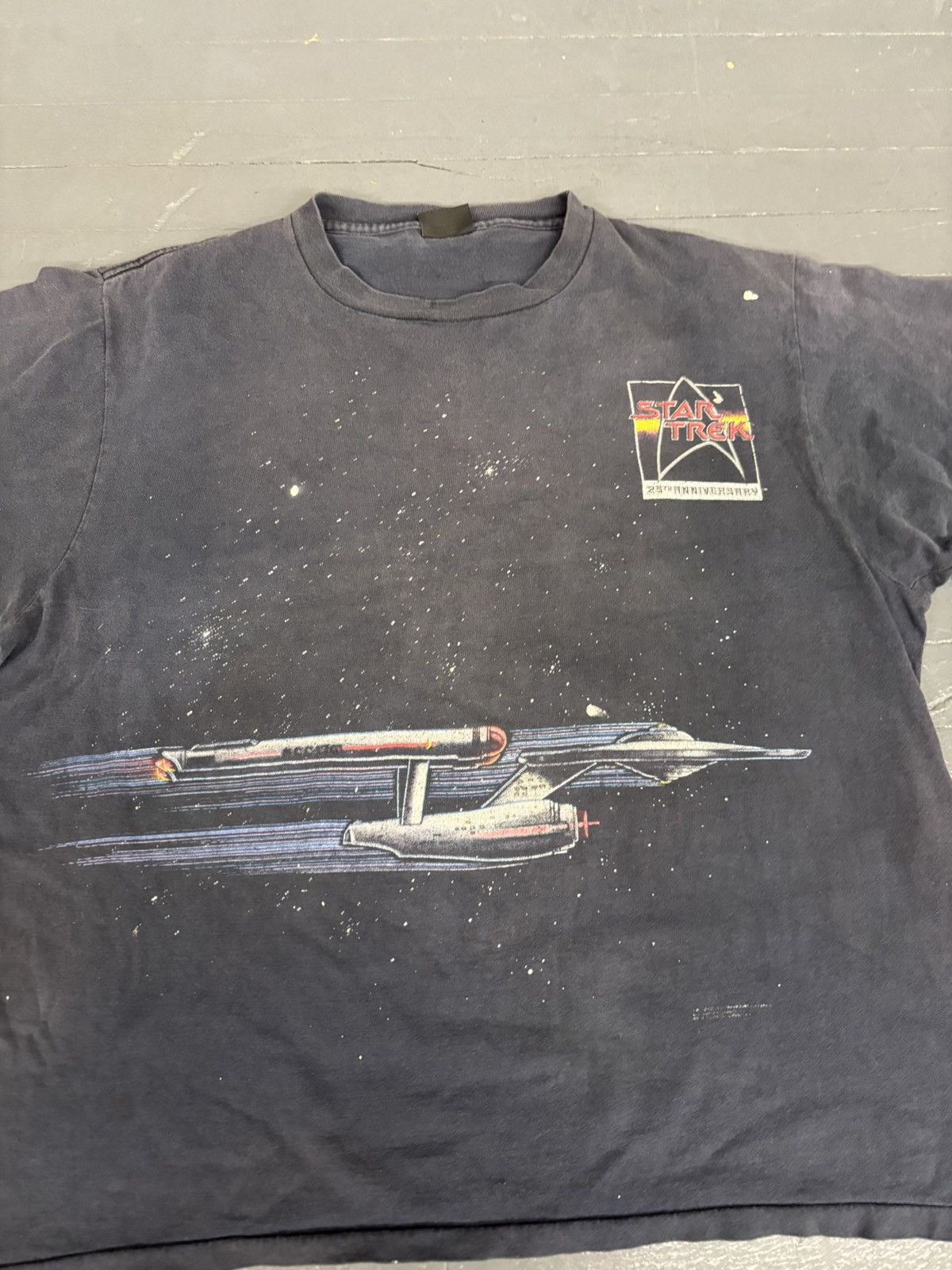 Star Wars × Vintage Vintage 90s Star Wars Star Trek 25th anniversary tee Size US XL / EU 56 / 4 - 4 Thumbnail