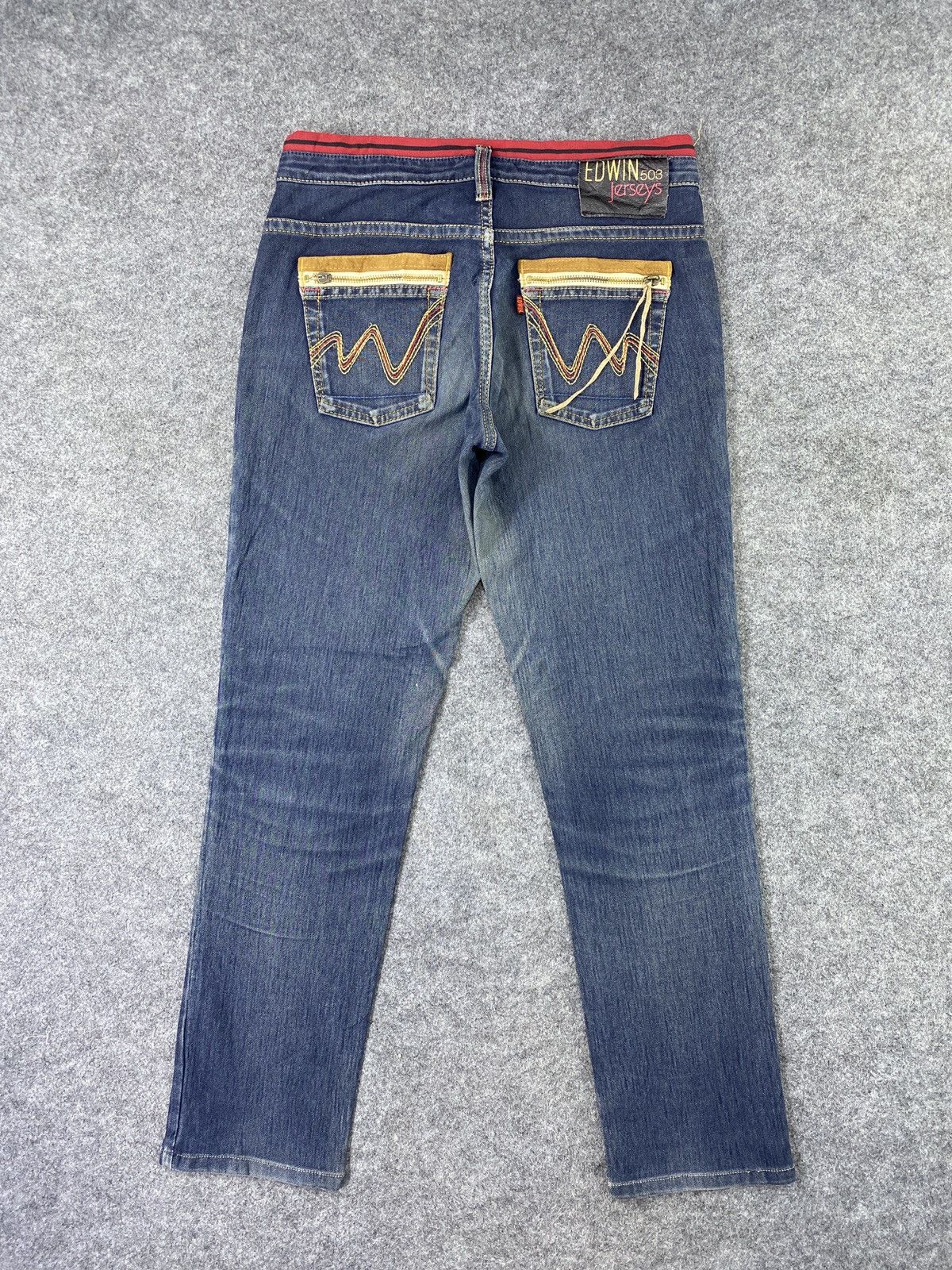Edwin × Jean Edwin Jerseys 503 Blue Wash Jeans - J1098 Size 30" / US 8 / IT 44 - 4 Thumbnail