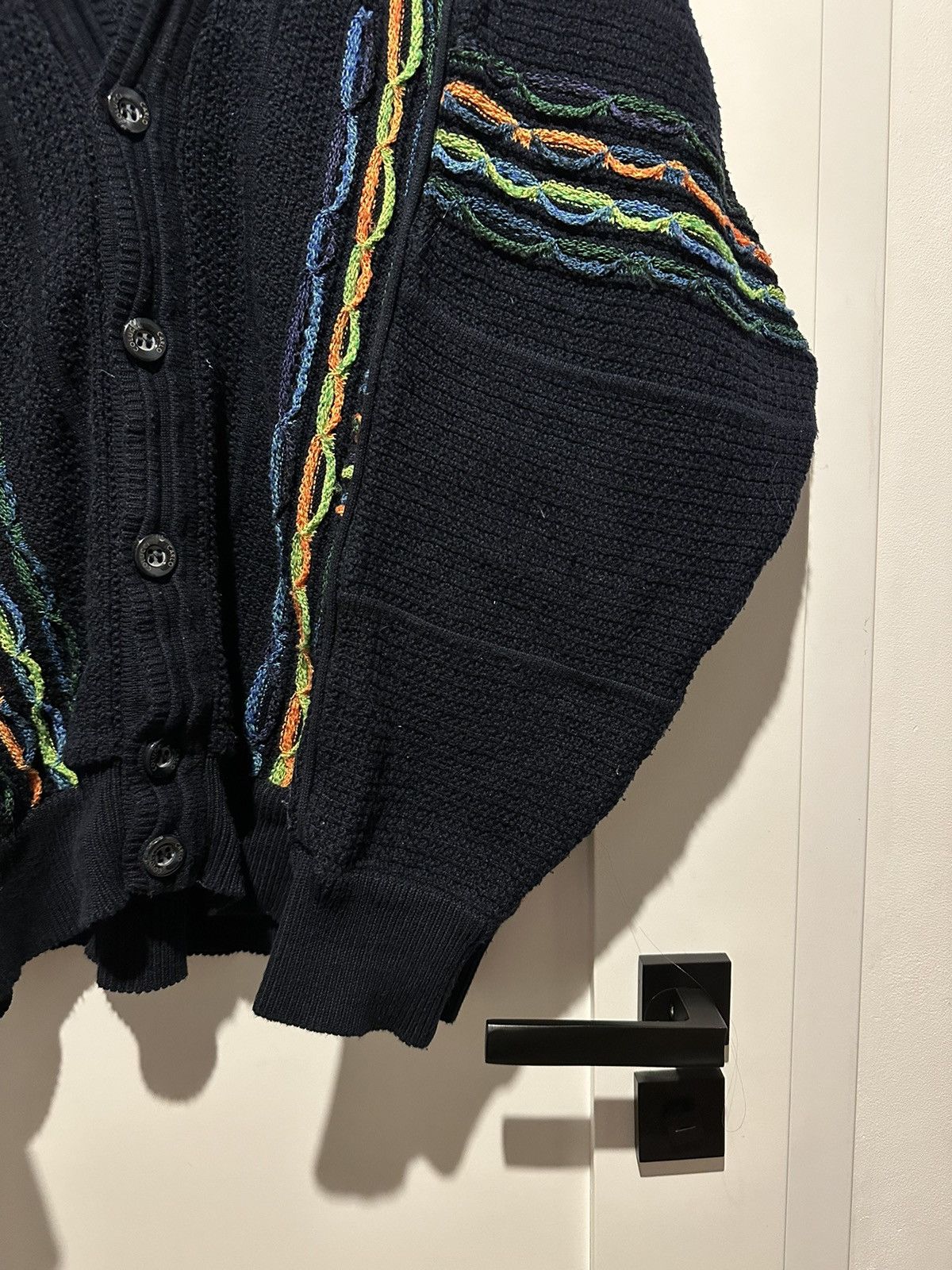 Carlo Colucci Vintage Carlo Colucci cable knit cardigan navy Size US XL / EU 56 / 4 - 3 Thumbnail