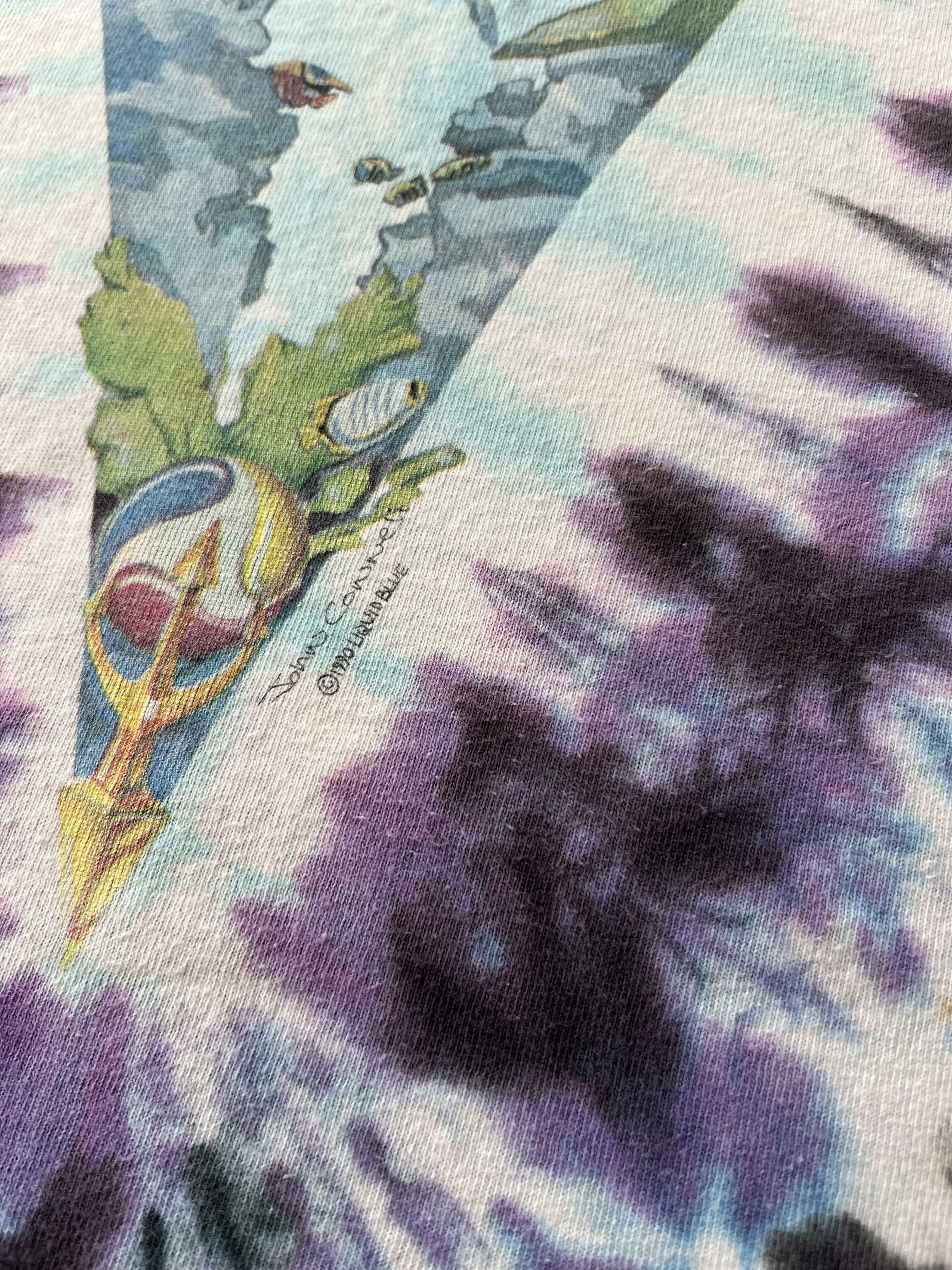 Liquid Blue Vintage 1990 Liquid Blue John Connell Ocean Dolphin T-shirt Size US XL / EU 56 / 4 - 15 Thumbnail