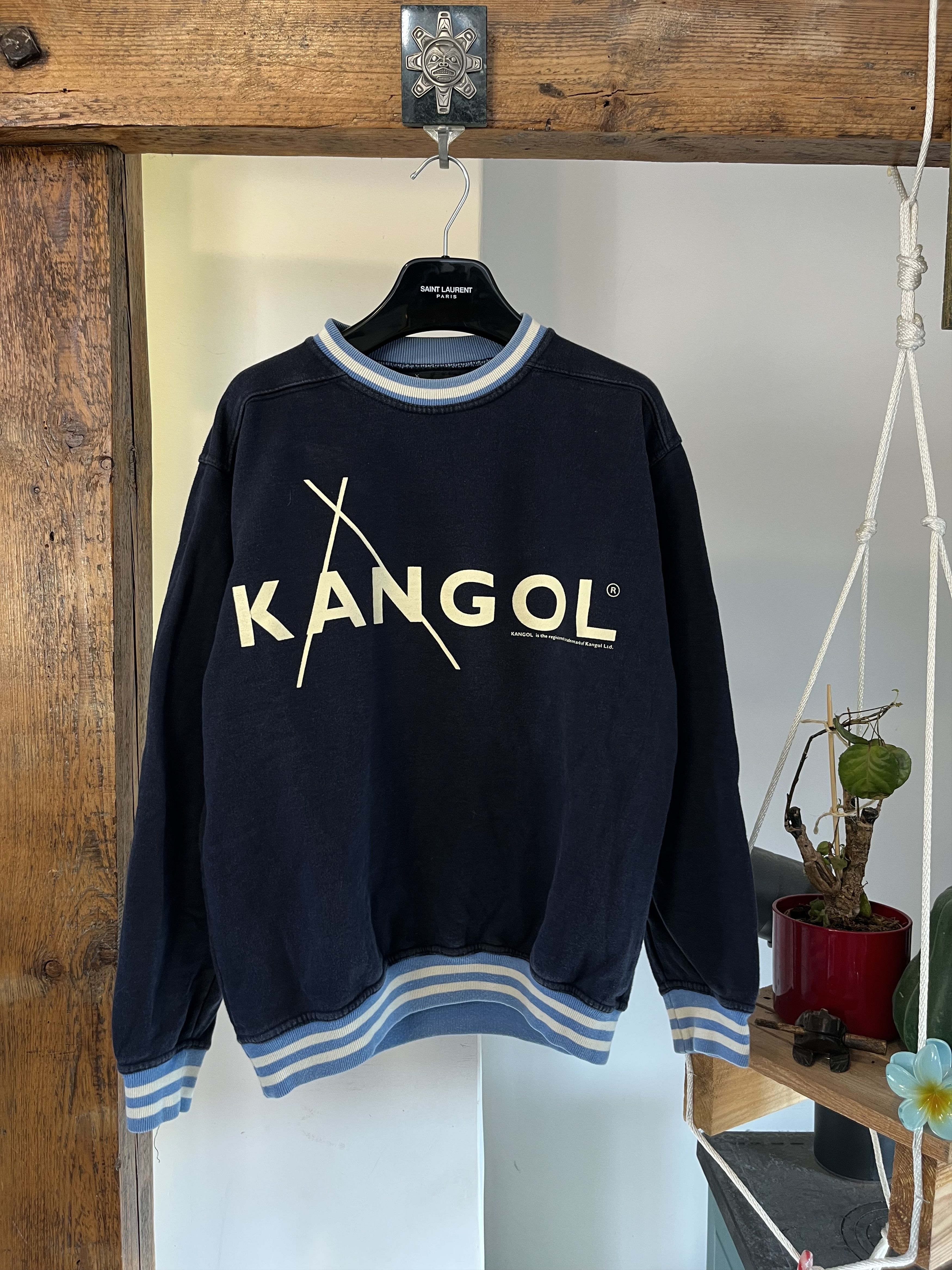 Kangol × Vintage 90s Kangol Iconic Big Logo Sweatshirt Size US S / EU 44-46 / 1 - 1 Thumbnail