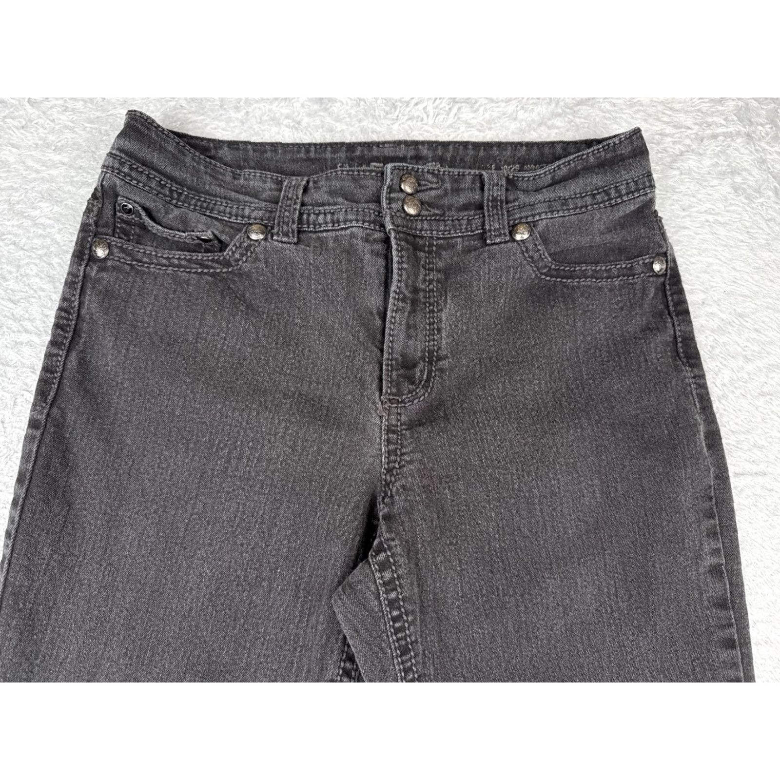 Vintage VINTAGE not applicable; proceed with optimized title: Code Bleu Jeans Women Bootcut Jeans Black 30x30 Regular Cotton Blend Denim 5-Pocket 10 Mid Rise Size 32" / US 10 / IT 46 - 4 Thumbnail