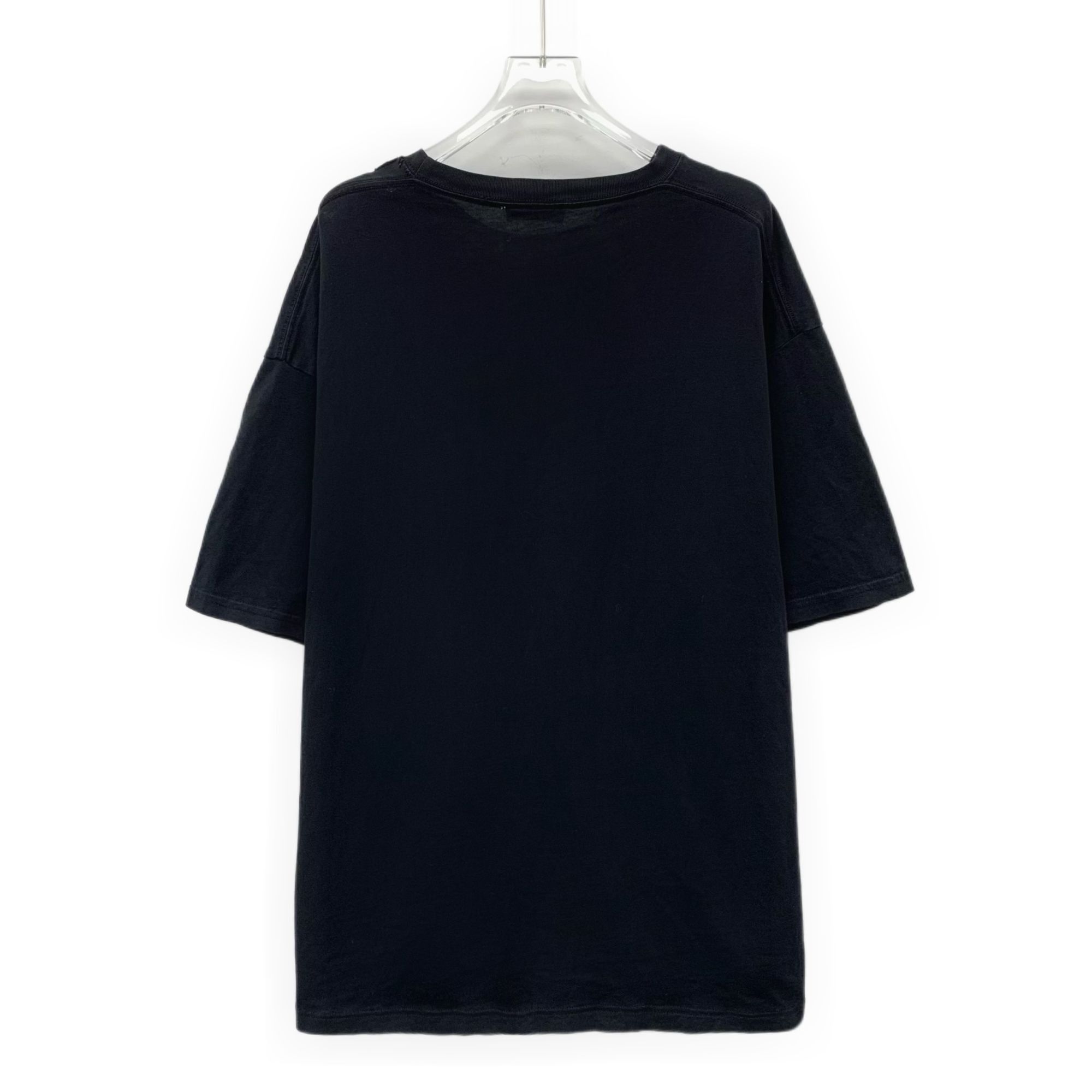 Balenciaga Balenciaga Black Logo Printed Cotton Round-Neck Short-Sleeve Size US L / EU 52-54 / 3 - 8 Thumbnail