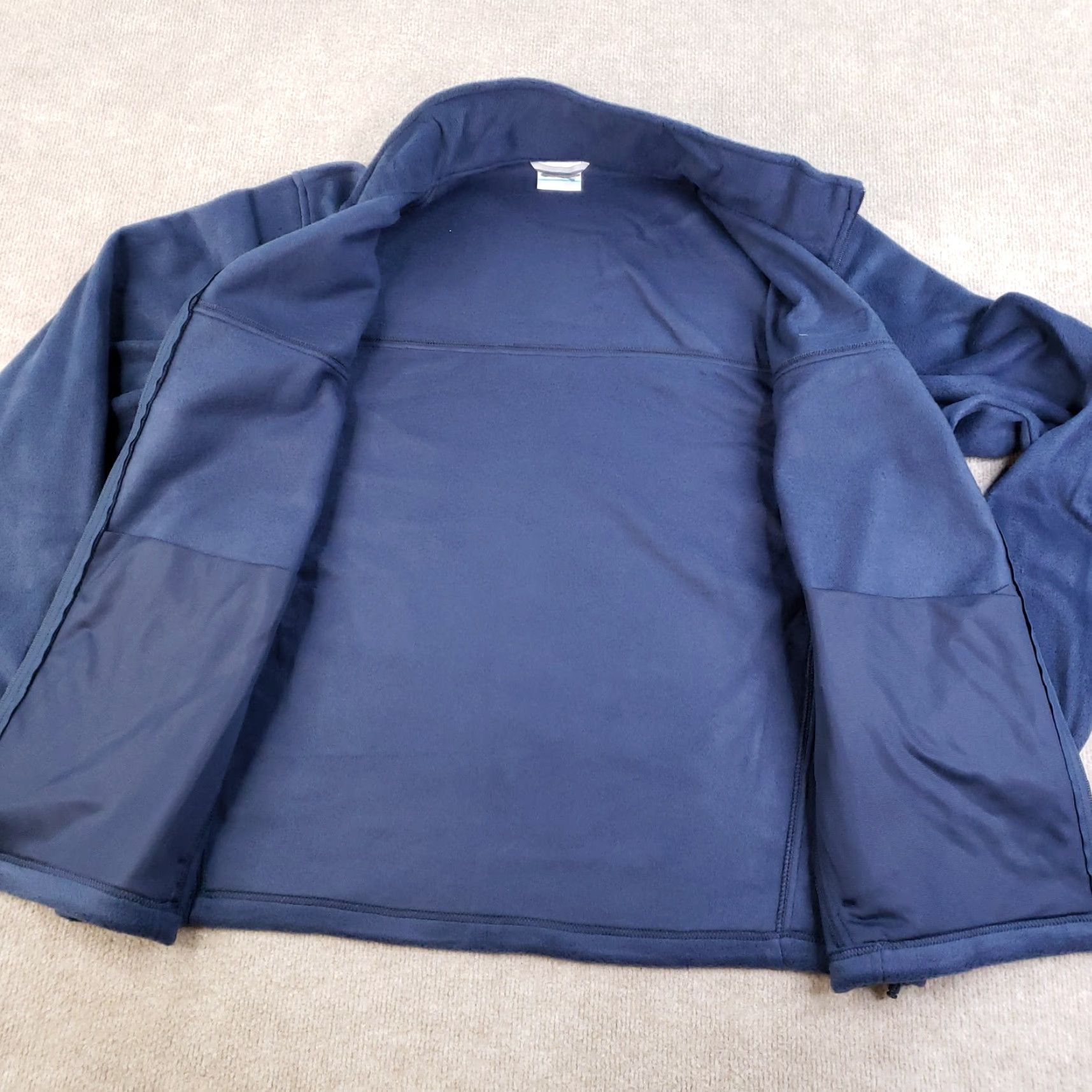 Layer 8 Columbia Jacket Mens XL Blue Full Zip Fleece Outdoor Layer Mock Neck Lightweight Bomber Jacket Size US XL / EU 56 / 4 - 6 Thumbnail