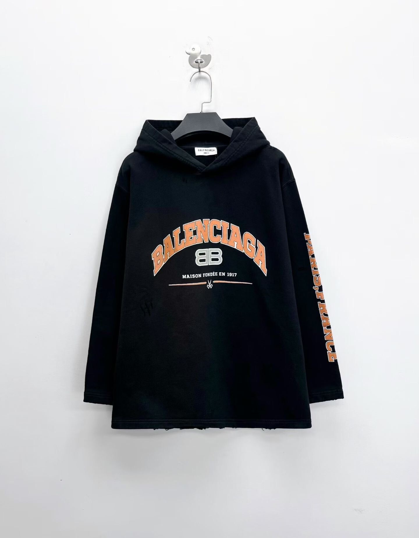 Balenciaga Balenciaga SS22 Black Logo Hoodie Size US XS / EU 42 / 0 - 1 Thumbnail