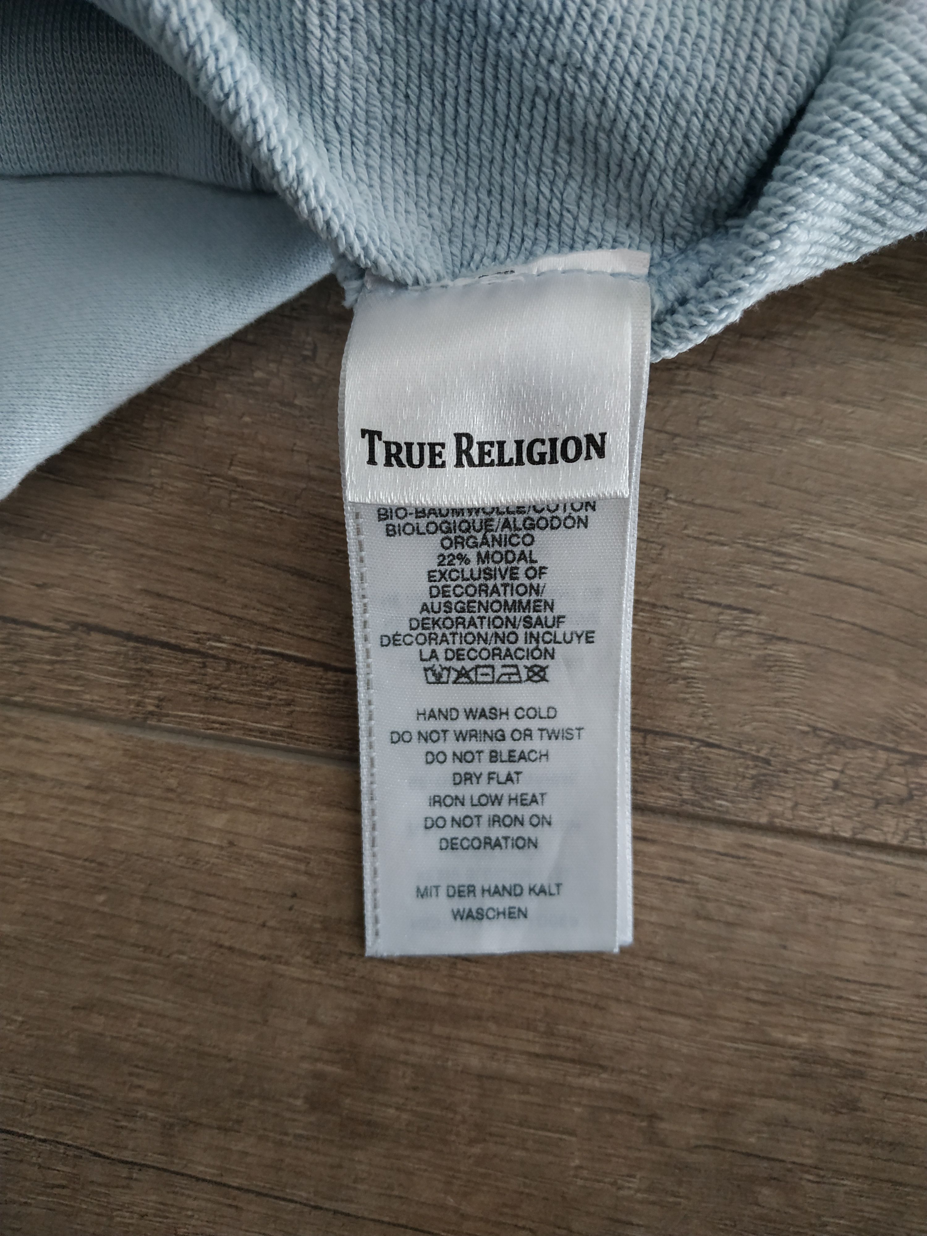 True Religion True Religion Men's Lightblue Hoodie, s. MEDIUM Size US M / EU 48-50 / 2 - 9 Thumbnail