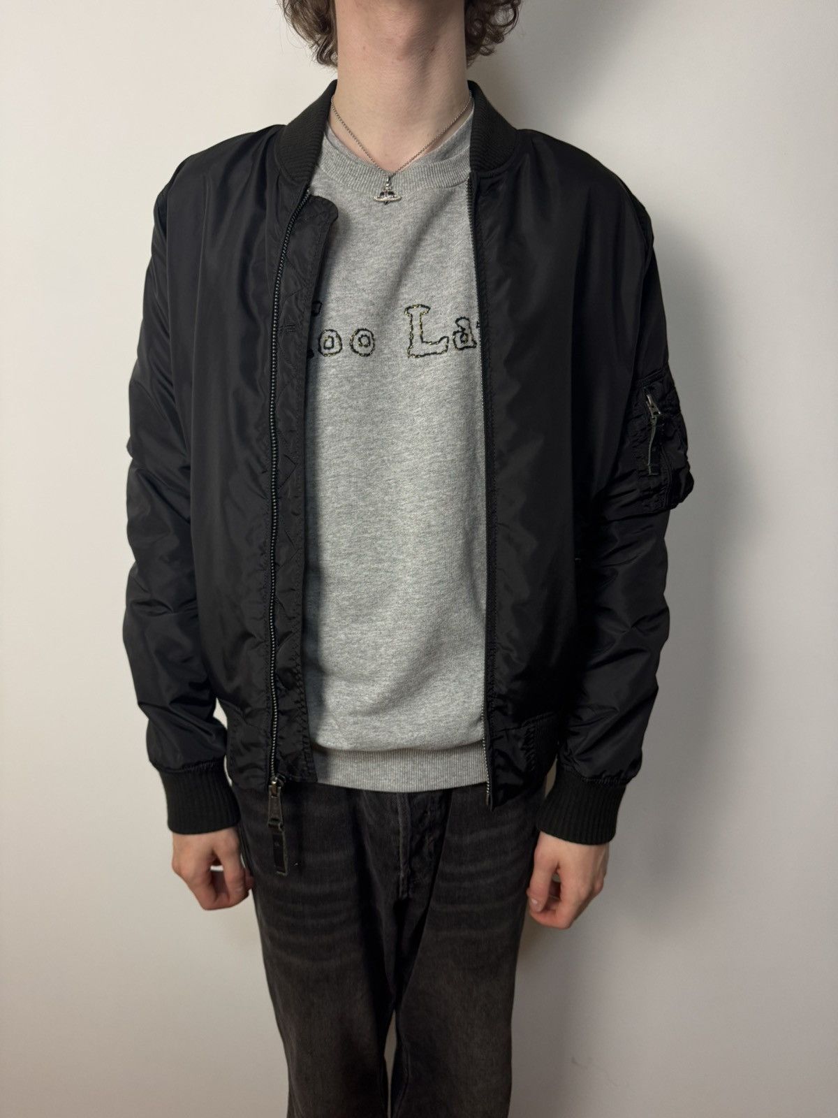 Alpha Industries Alpha Industries black bomber jacket avant Garde Japanese Size US M / EU 48-50 / 2 - 3 Thumbnail