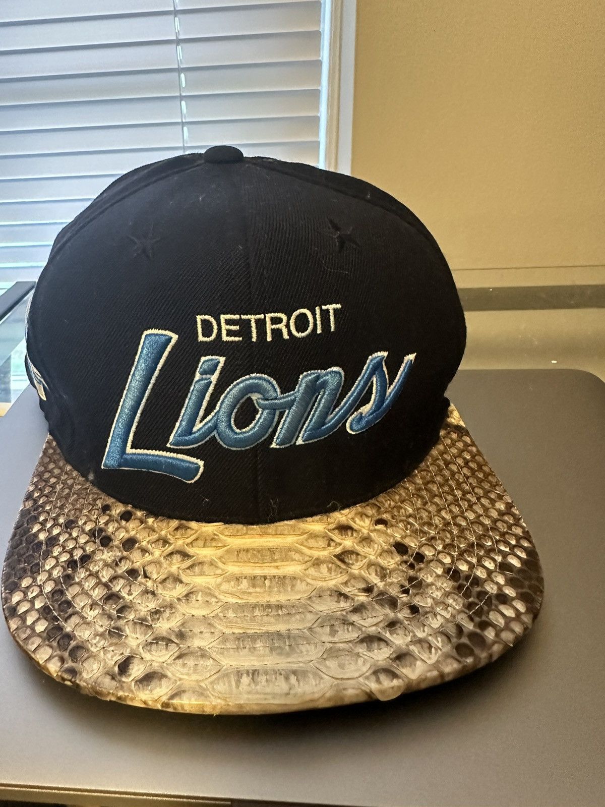 image of Just Don Detroit Lions Hat in Black, Men's