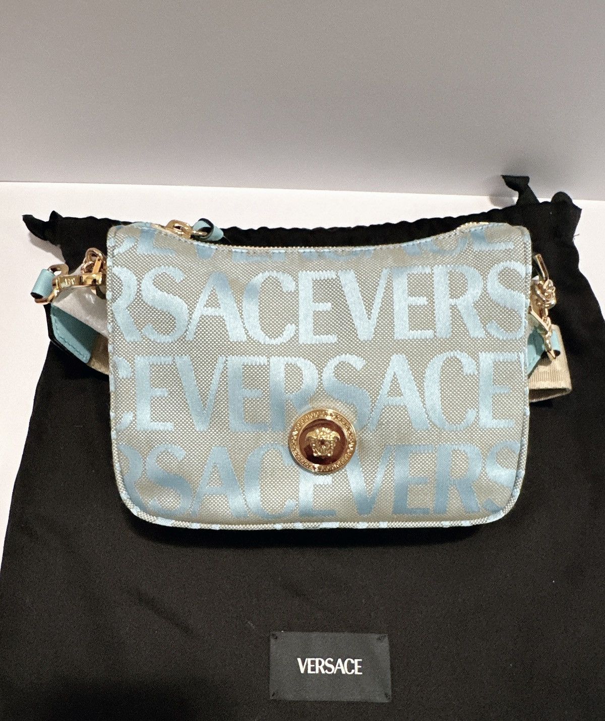 Versace Versace Logo Convertible Crossbody Bag – Retail $1630 Size ONE SIZE - 1 Thumbnail