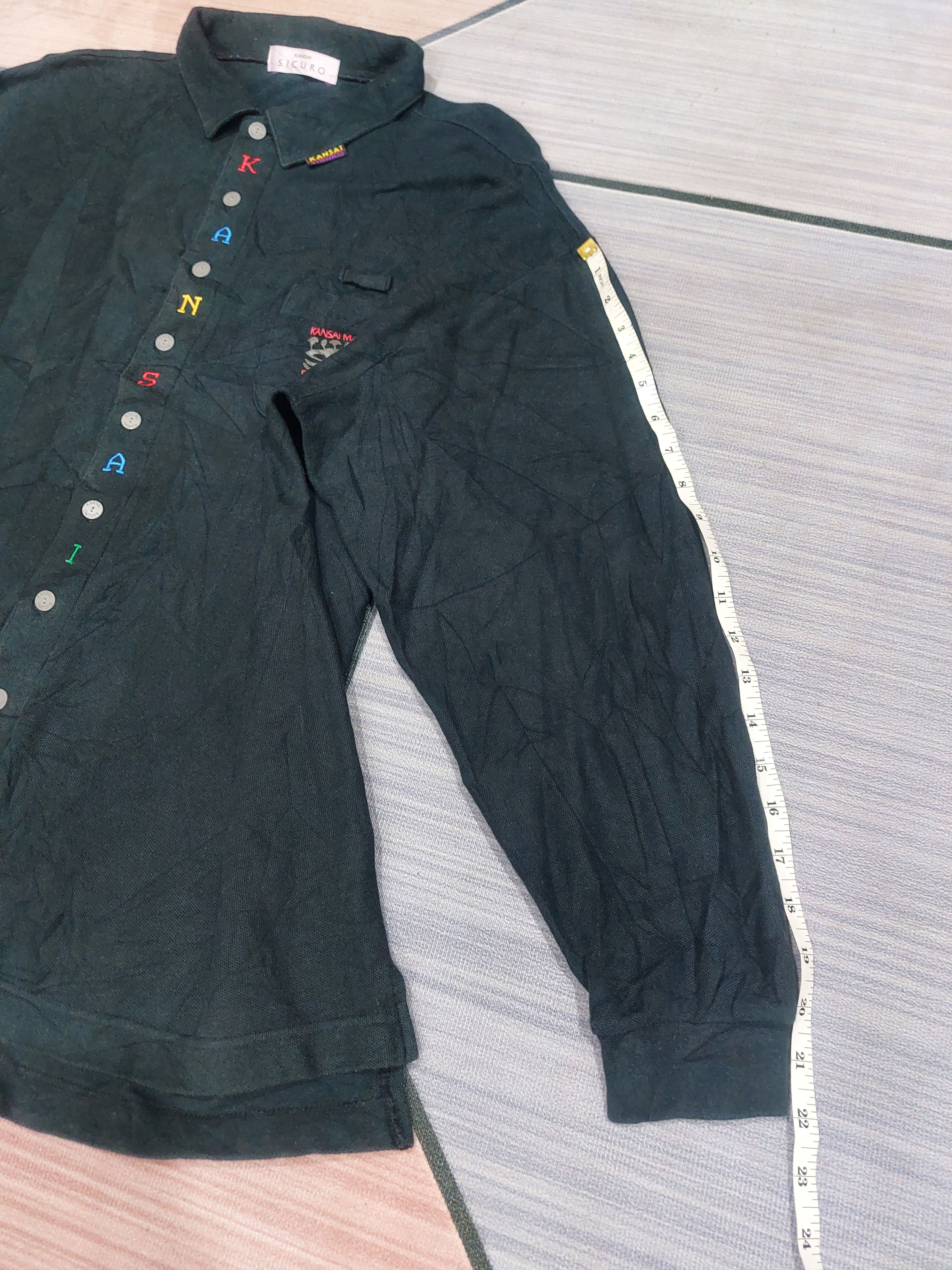 Designer × Japanese Brand × Kansai Yamamoto KANSAI SICURO LONG SLEEVE POLO BUTTON UP Size US XL / EU 56 / 4 - 15 Thumbnail