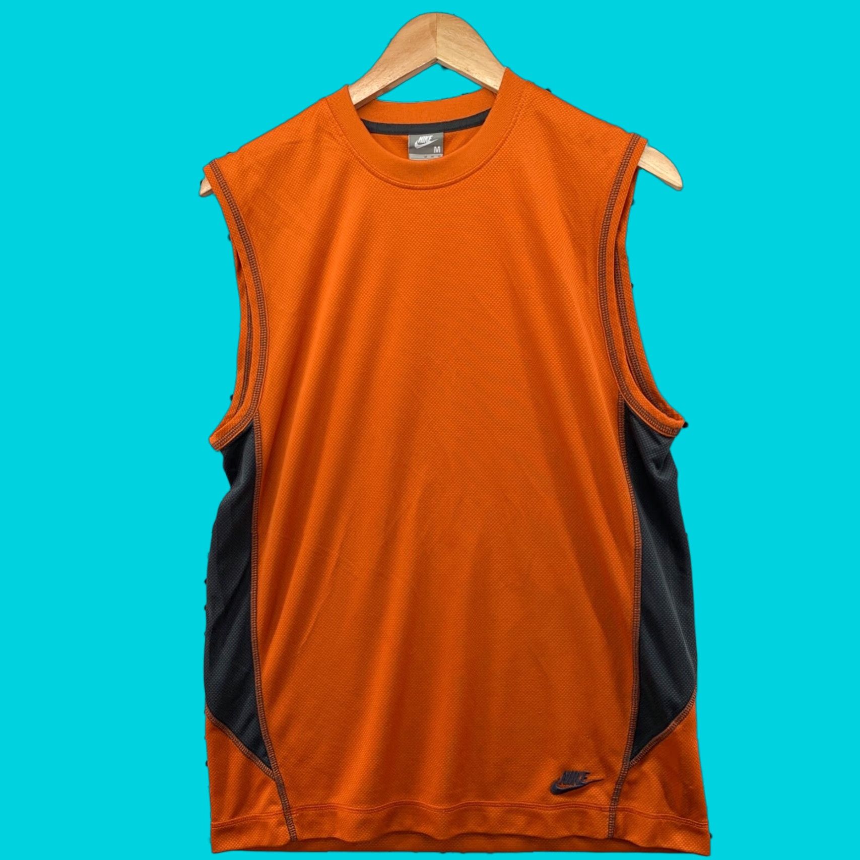 Nike VINTAGE Nike Basketball Sleeveless T-Shirt Mens Medium Orange 90s Sports Active Size US M / EU 48-50 / 2 - 1 Thumbnail