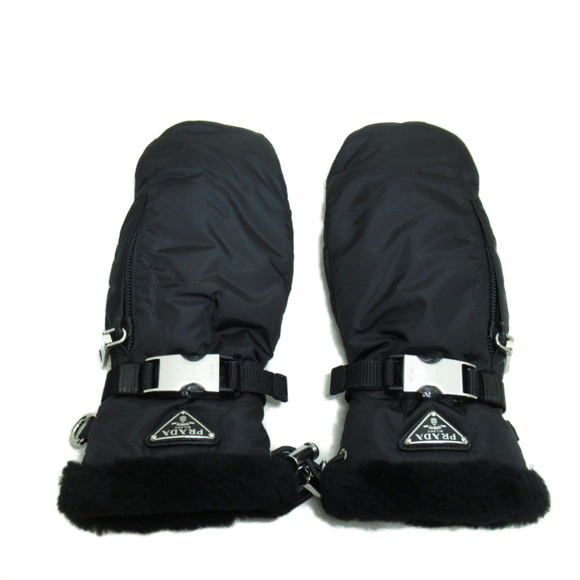 image of Prada Gloves Gloves Black Nylon 1Gg135K4Df00026.5, Women's