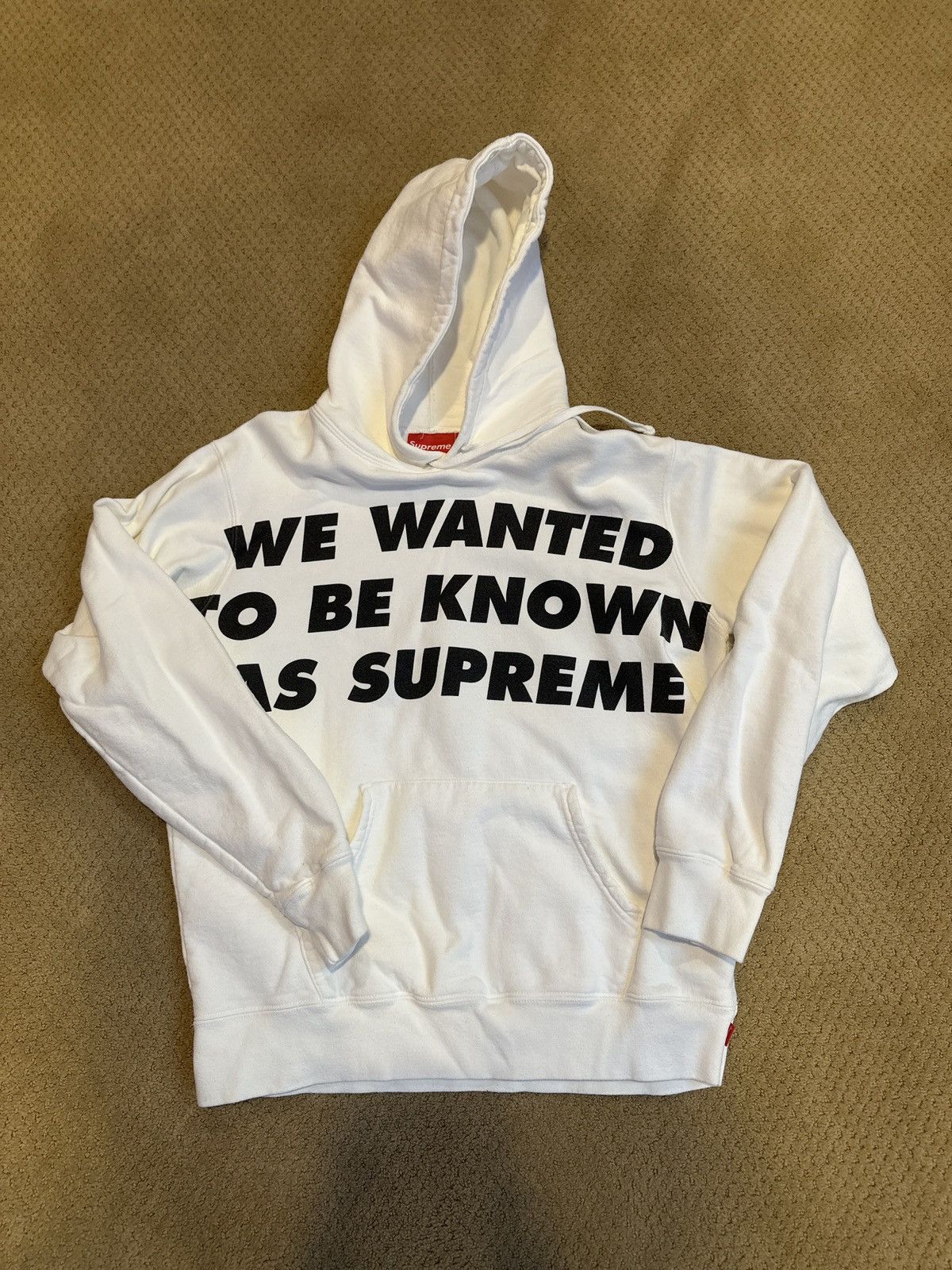 Supreme “We Wanted To Be Known As Supreme” Hoodie | Grailed