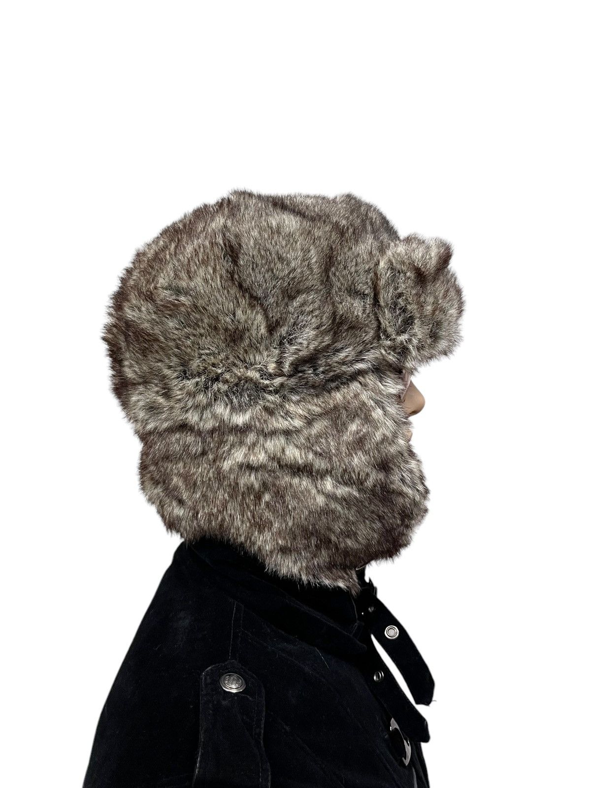 Japanese Brand 🔥GRUNGE🔥Vintage Faux Fur Trapper Hat 14Addiction LGB Style Size ONE SIZE - 4 Thumbnail
