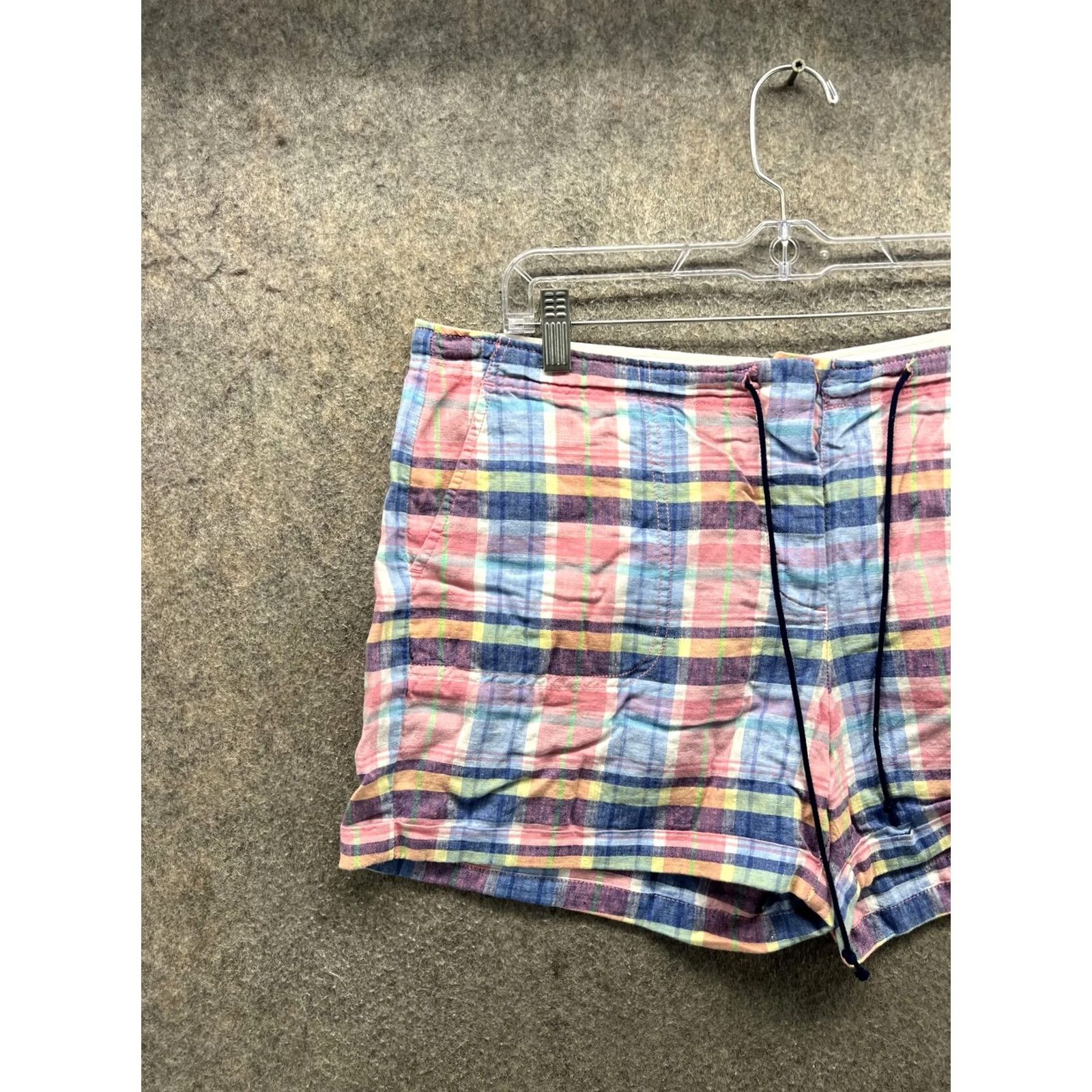 Vineyard Vines Vineyard Vines Shorts Womens 12 Multicolor Madras Linen Drawstring Casual Summer Size 34" / US 12 / IT 48 - 7 Thumbnail