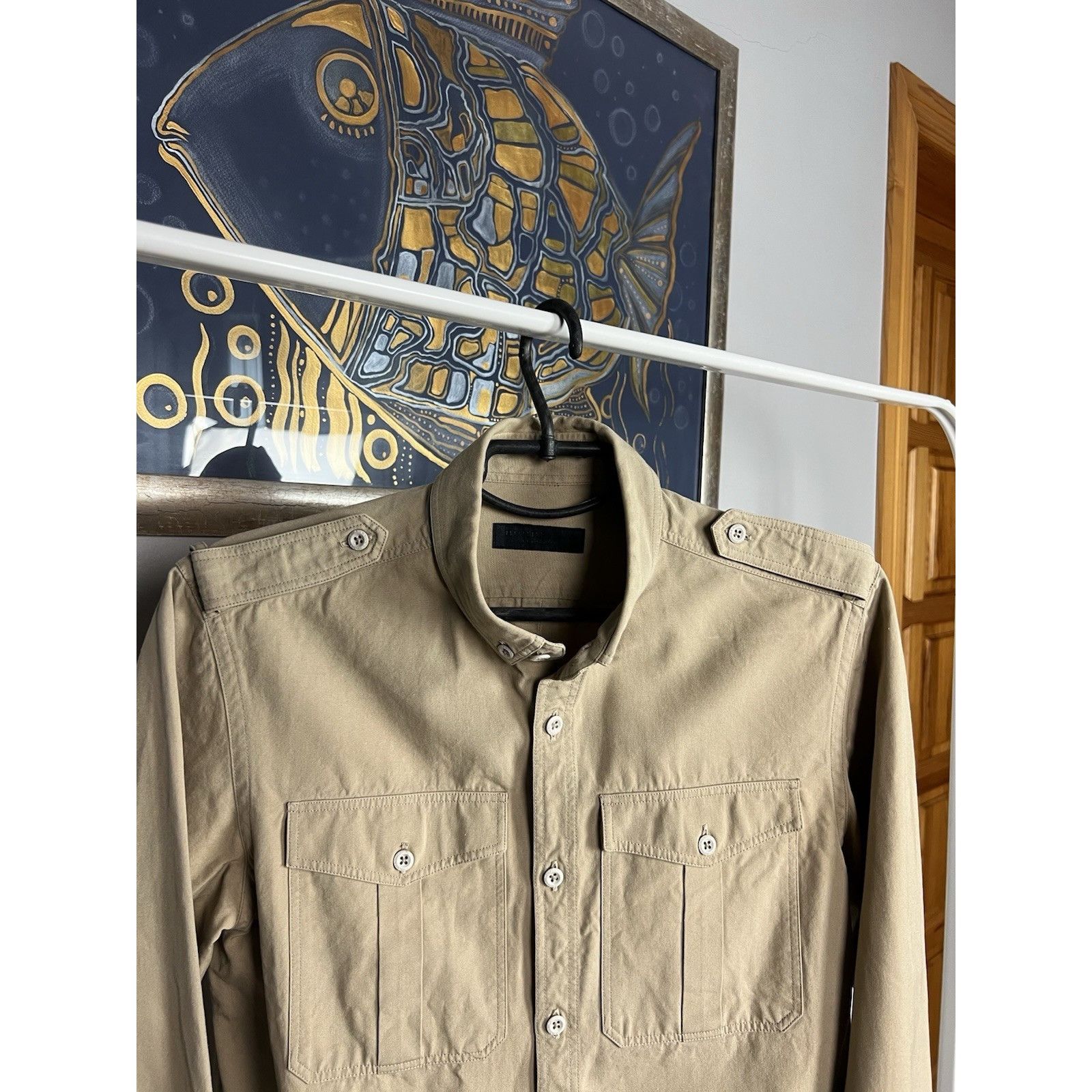 Burberry Prorsum RARE! Burberry Prorsum Men`s Beige Overshirt Jacket Size S Size US S / EU 44-46 / 1 - 1 Thumbnail