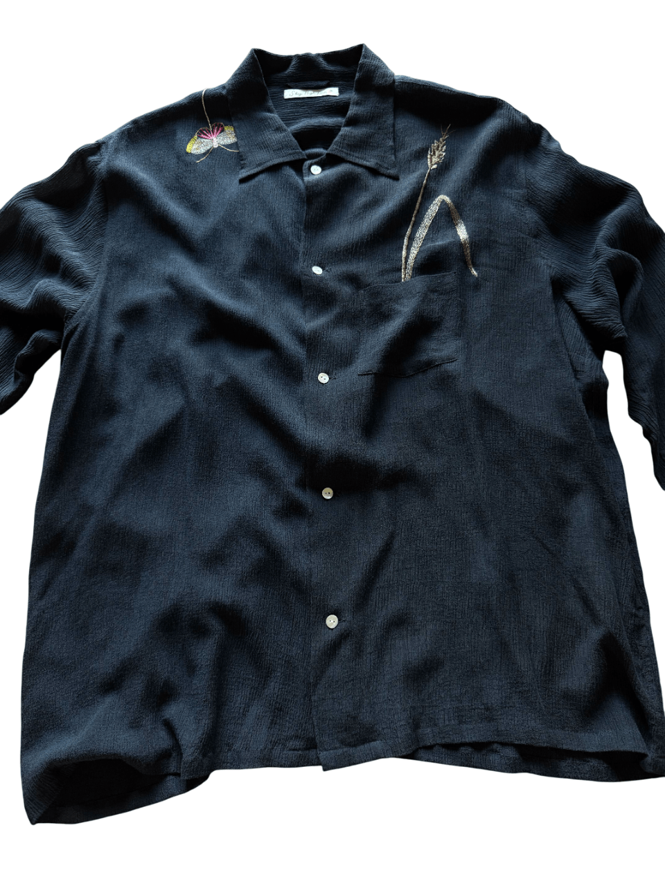 Sky High Farm Workwear Navy Blue Strawberry Embroidered Woven Shirt Size US XL / EU 56 / 4 - 6 Thumbnail