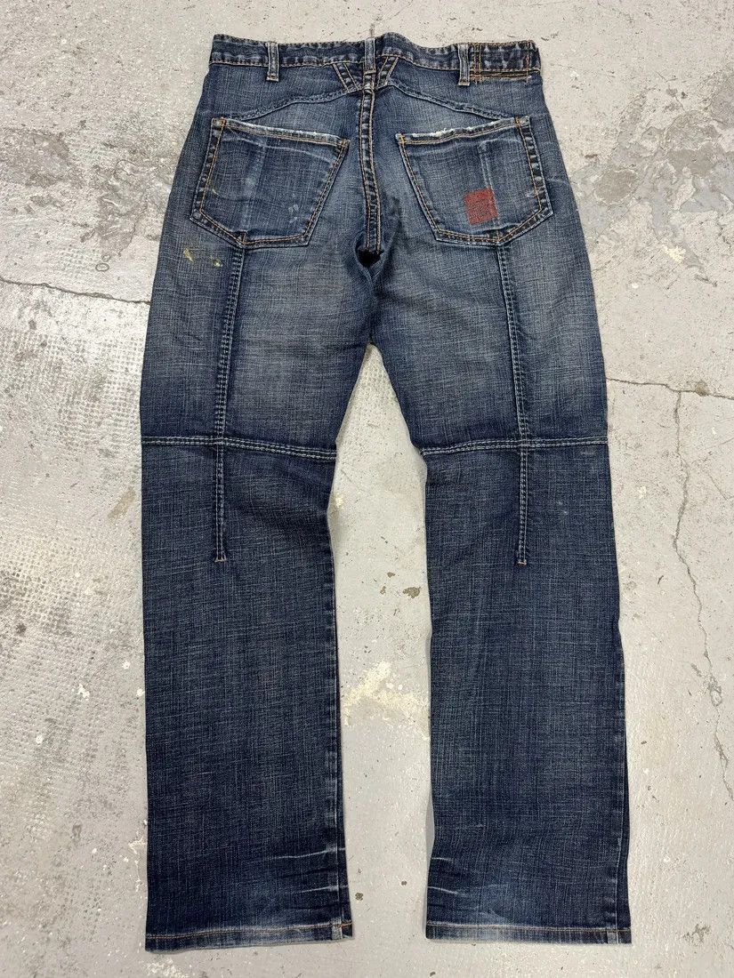Designer × Marithe + Francois Girbaud × Vintage 2000s Marithé + François Girbaud Blue Faded Denim Jeans Size US 32 / EU 48 - 2 Thumbnail