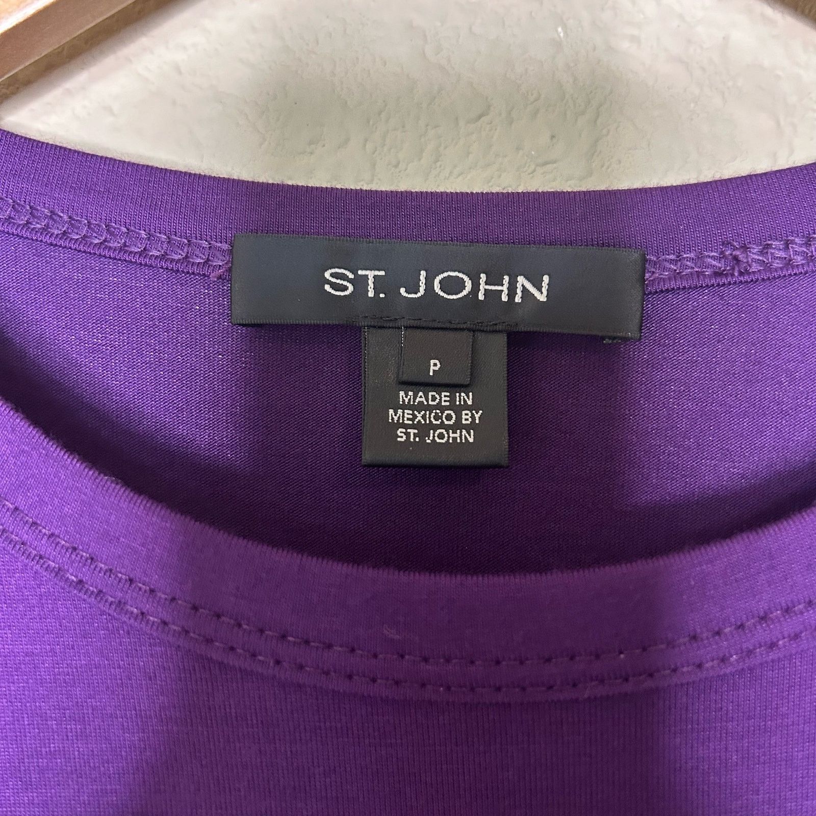 St. John St John T Shirt Purple Floral Viscose Spandex Size S Size S / US 4 / IT 40 - 5 Thumbnail