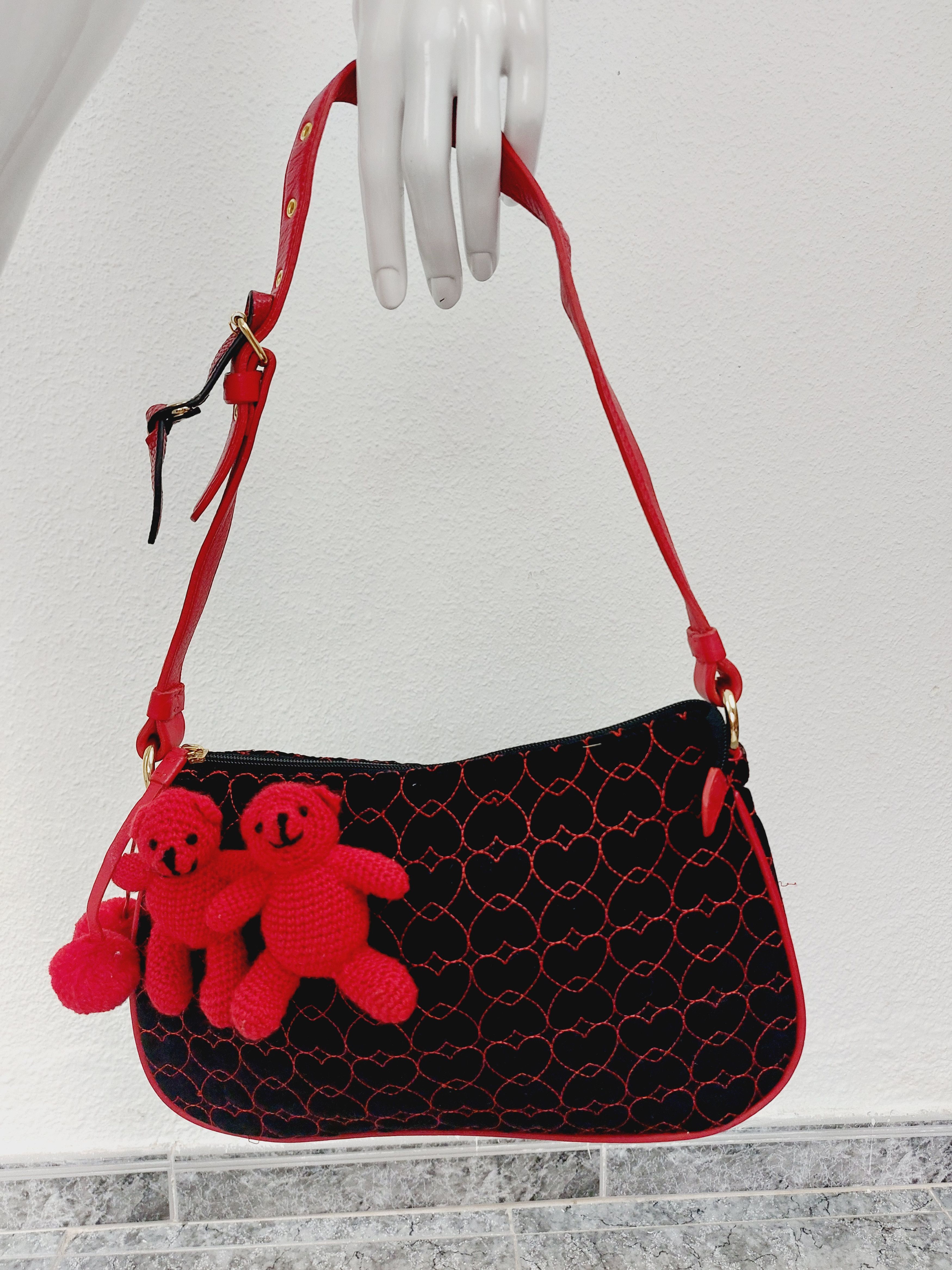 Moschino Moschino Jeans Leather Iconic Teddy Bear Cub Plush ag Clutch Size ONE SIZE - 1 Thumbnail