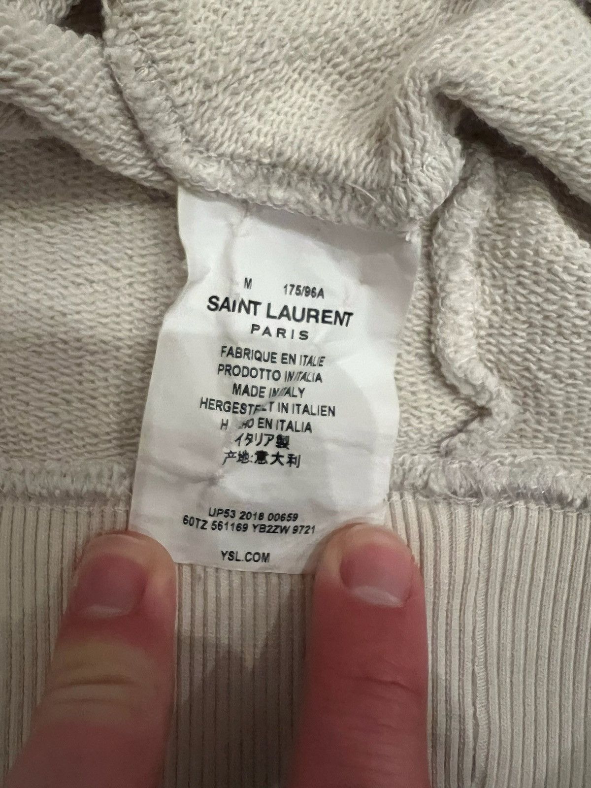 Yves Saint Laurent Saint Laurent Animal Print Logo Hoodie Beige Size US M / EU 48-50 / 2 - 6 Thumbnail