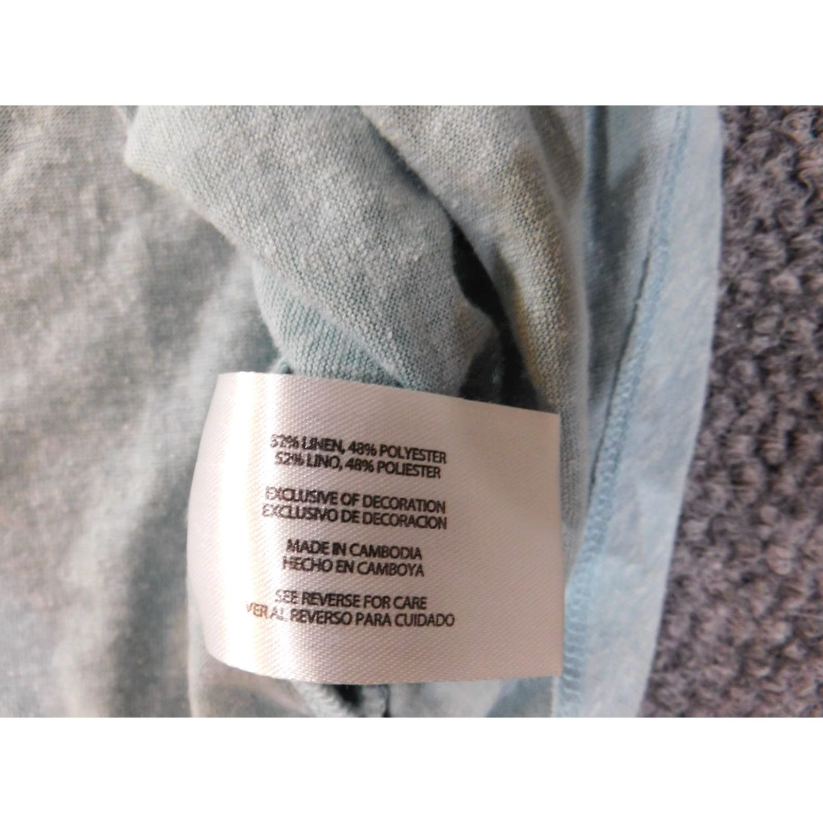 Orvis Orvis Blouse Shirt Women 2XL Blue Linen Knit V-Neck Pullover Casual Stretch Classic Regular Size XXL / US 16-18 / IT 52-54 - 7 Thumbnail