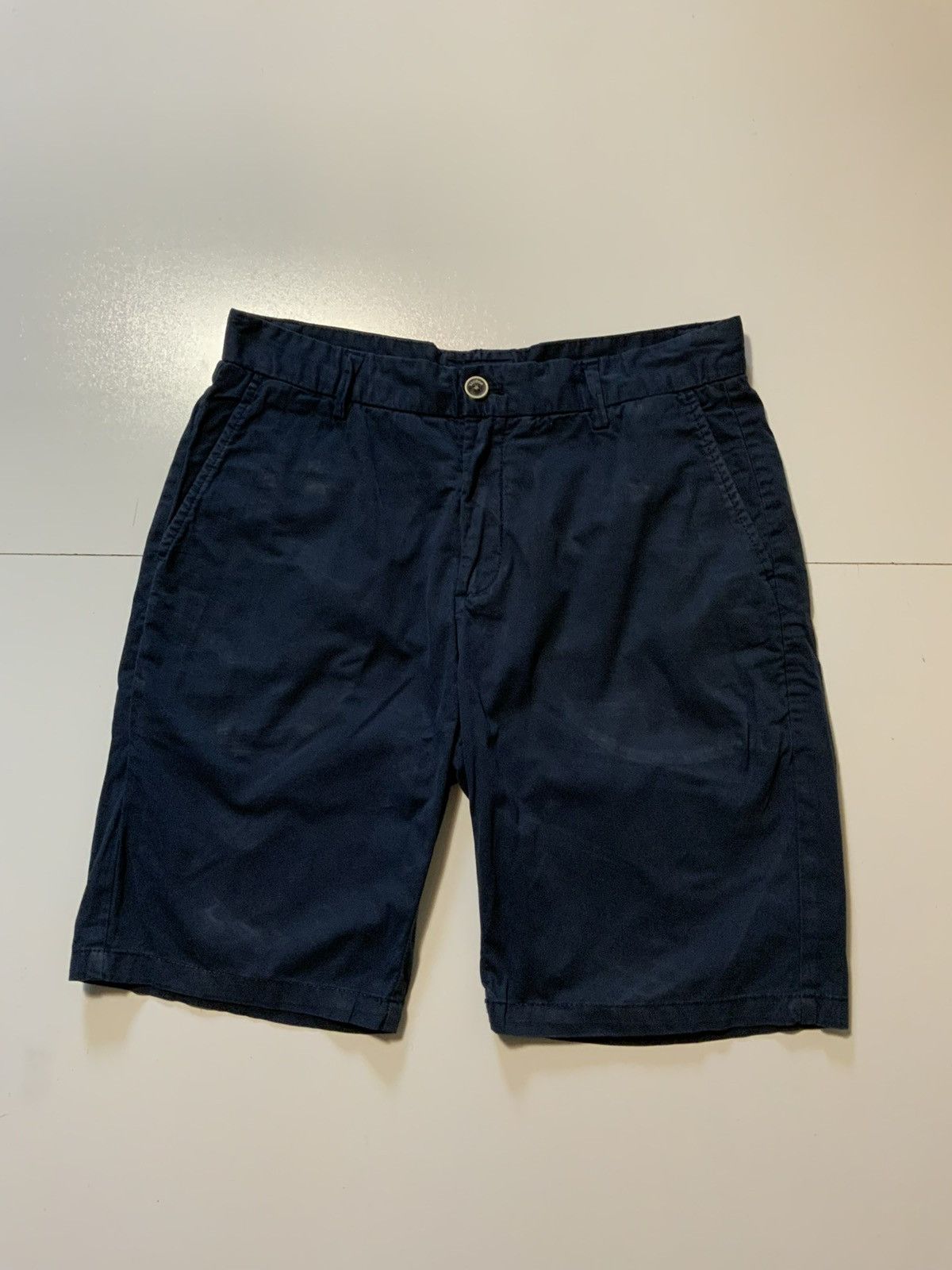 Designer Sacoor Brothers Garment Dyed Bermuda Chino Slim Fit Shorts Size US 32 / EU 48 - 3 Thumbnail