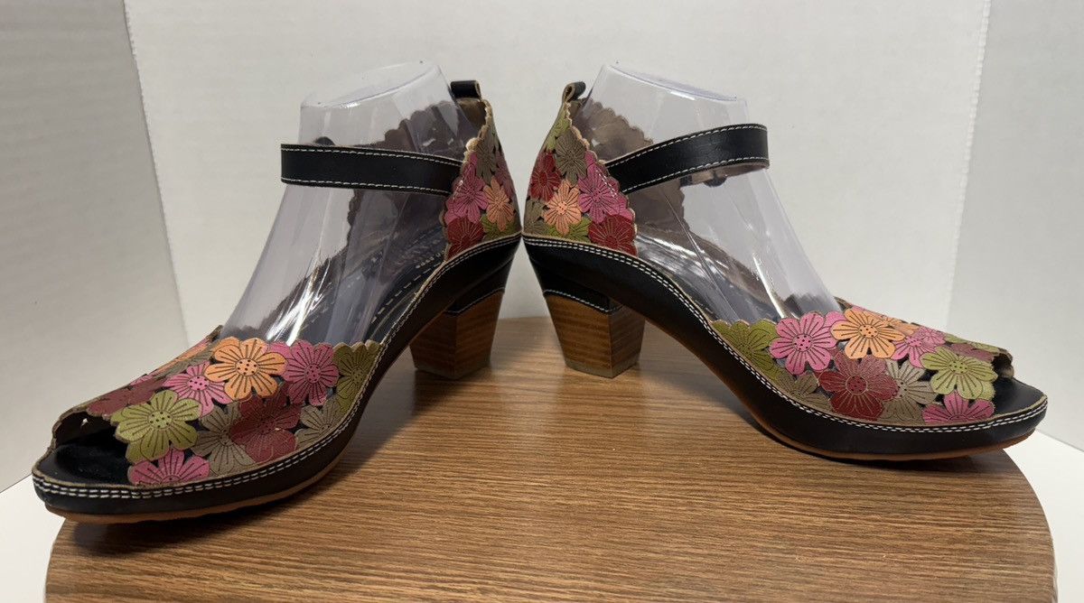 Other Spring Step L’Artiste Women Black/Multi Avnia Ankle Sandal Size US 11 / IT 41 - 6 Thumbnail