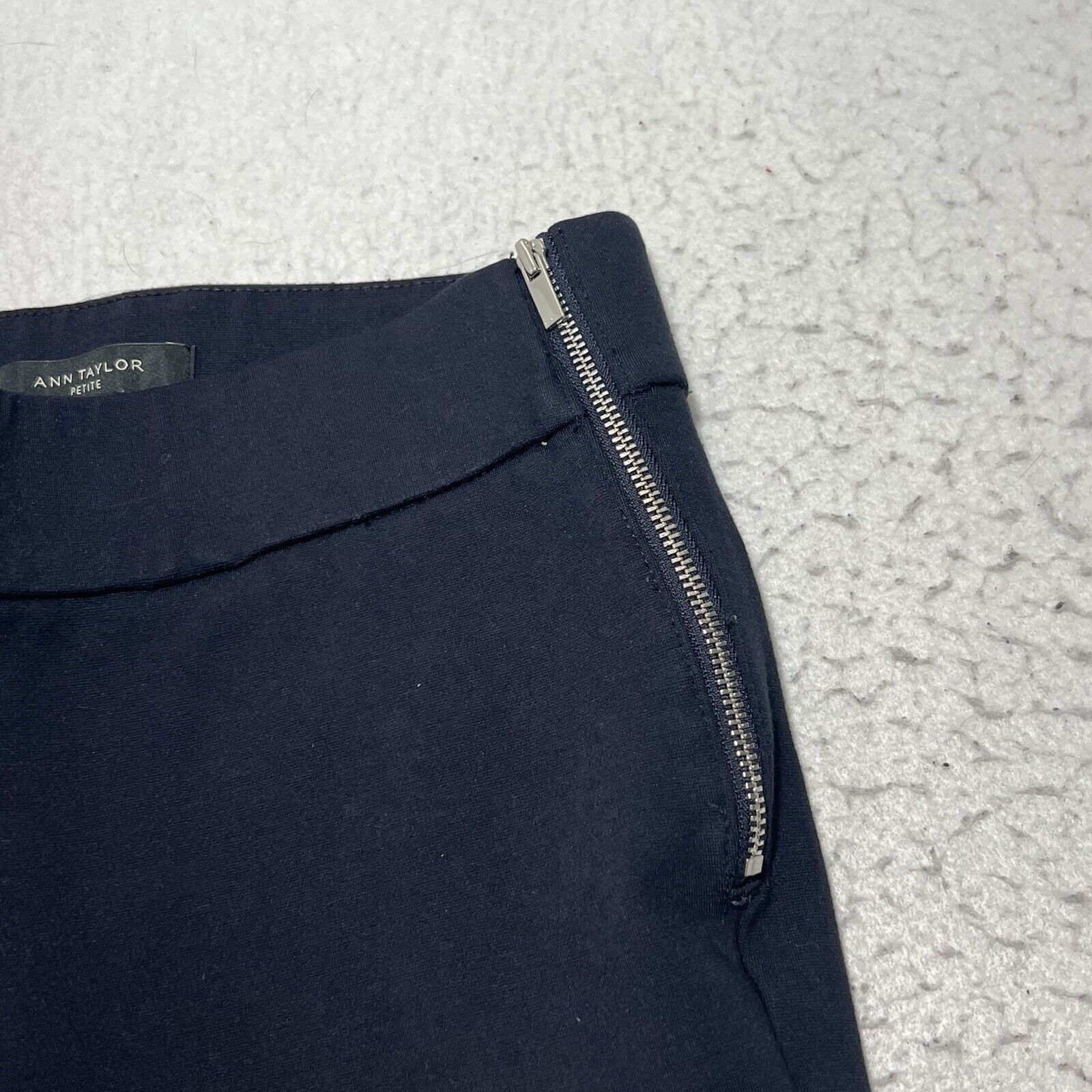 Ann Taylor Ann Taylor Petite Side Zip Athletic Blue Leggings Stretch Size 26" / US 2 / IT 38 - 3 Thumbnail