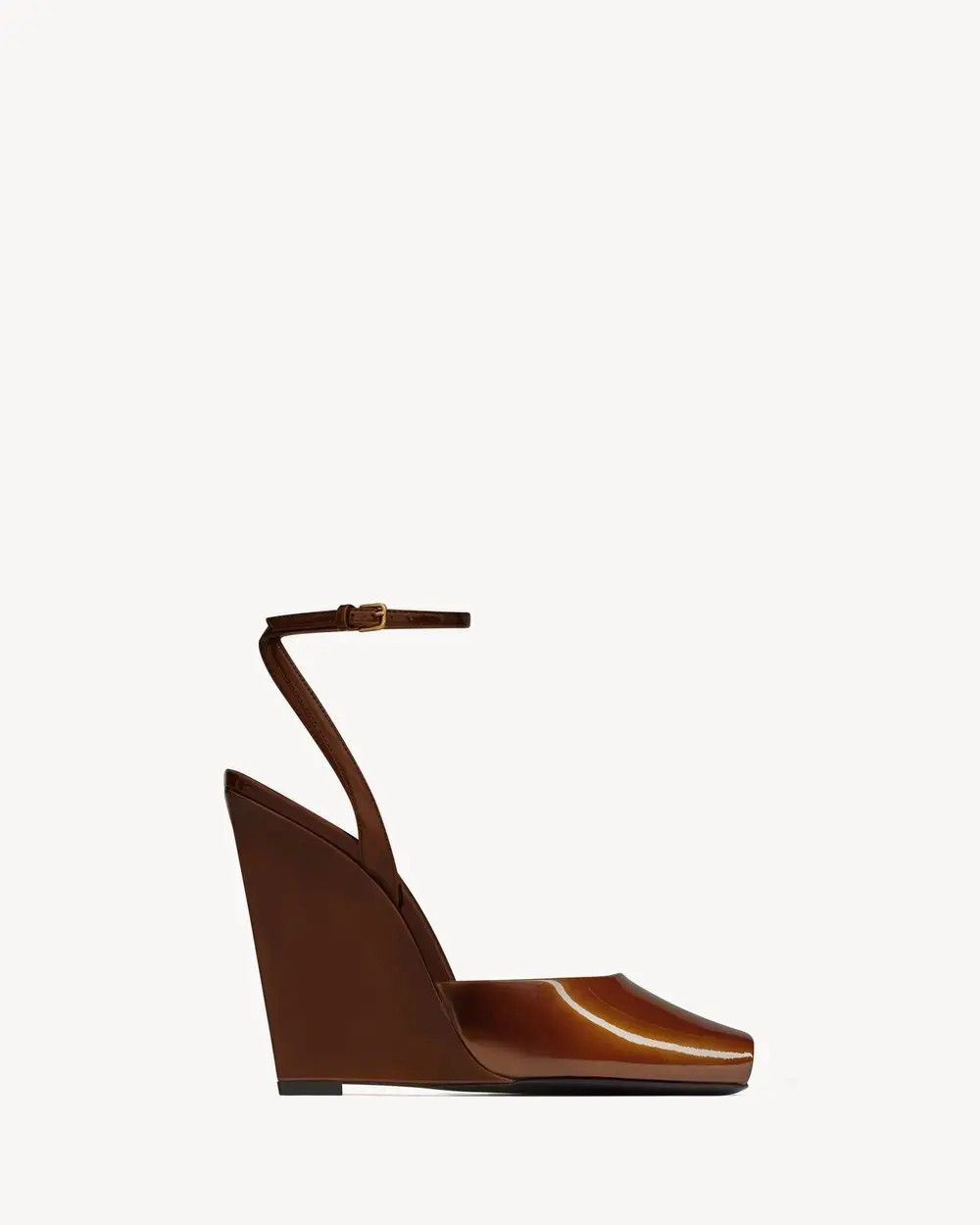 Saint Laurent Paris oc11z1225 806039 La Scandales Wedges in Patent Leather Size US 8.5 / IT 38.5 - 1 Thumbnail