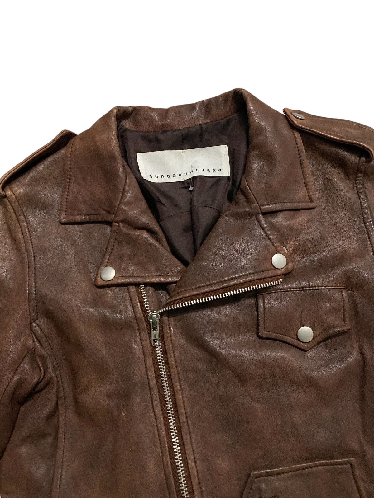 Issey Miyake × Vintage Vintage Issey Miyake Sunaokuwahara Leather Jacket Size M / US 6-8 / IT 42-44 - 5 Thumbnail
