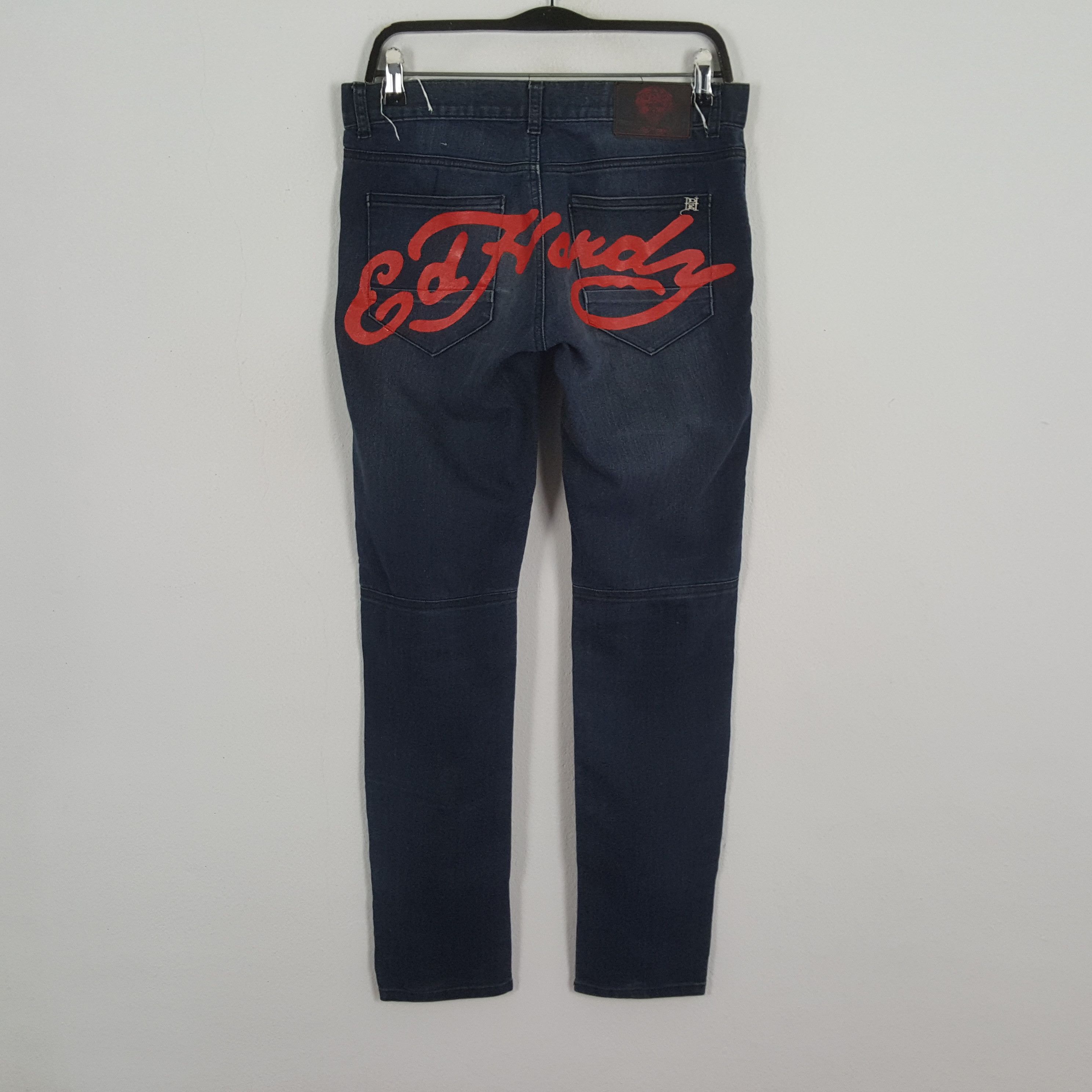 Ed Hardy × Vintage ED HARDY Streetwear Fashion Style Custom Art Jeans Size 30" / US 8 / IT 44 - 1 Thumbnail
