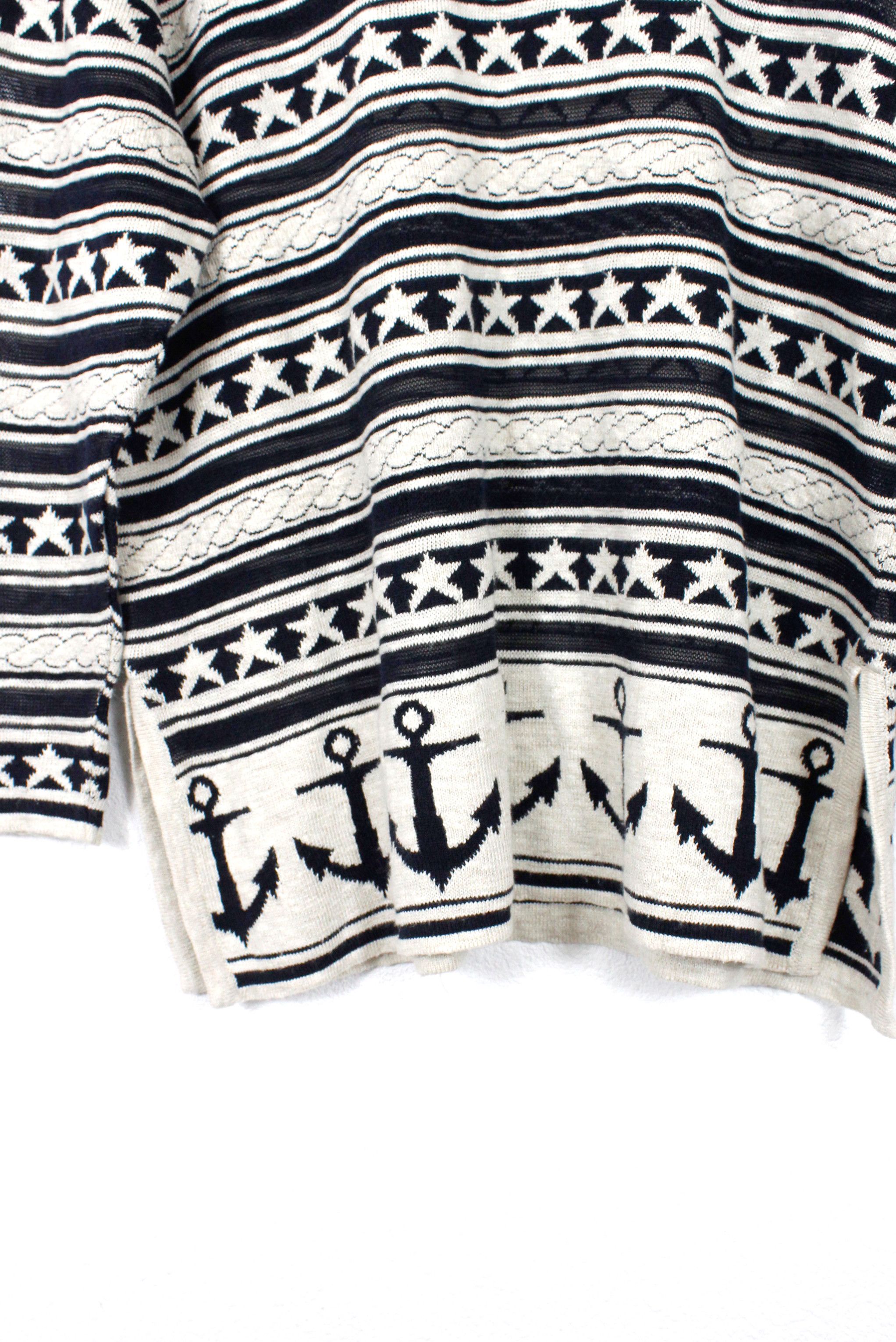 Carlo Colucci × Coogi × Vintage Carlo Colucci Marine Sailor Star Knit Wool Sweater 46 Size US S / EU 44-46 / 1 - 3 Thumbnail