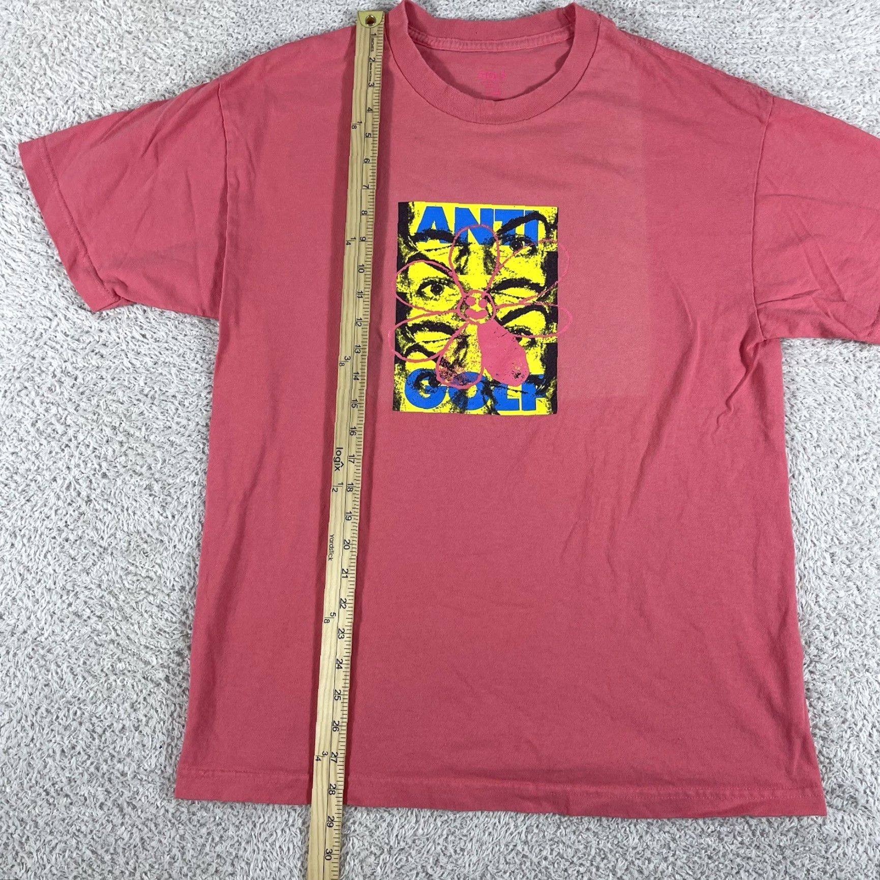 Vintage VINTAGE GOLF T-Shirt Mens L Pink ANTI Wang Odd Future Tyler The Creator Flower Boy Mens L Pink Flower Boy Shirt Size US L / EU 52-54 / 3 - 5 Thumbnail