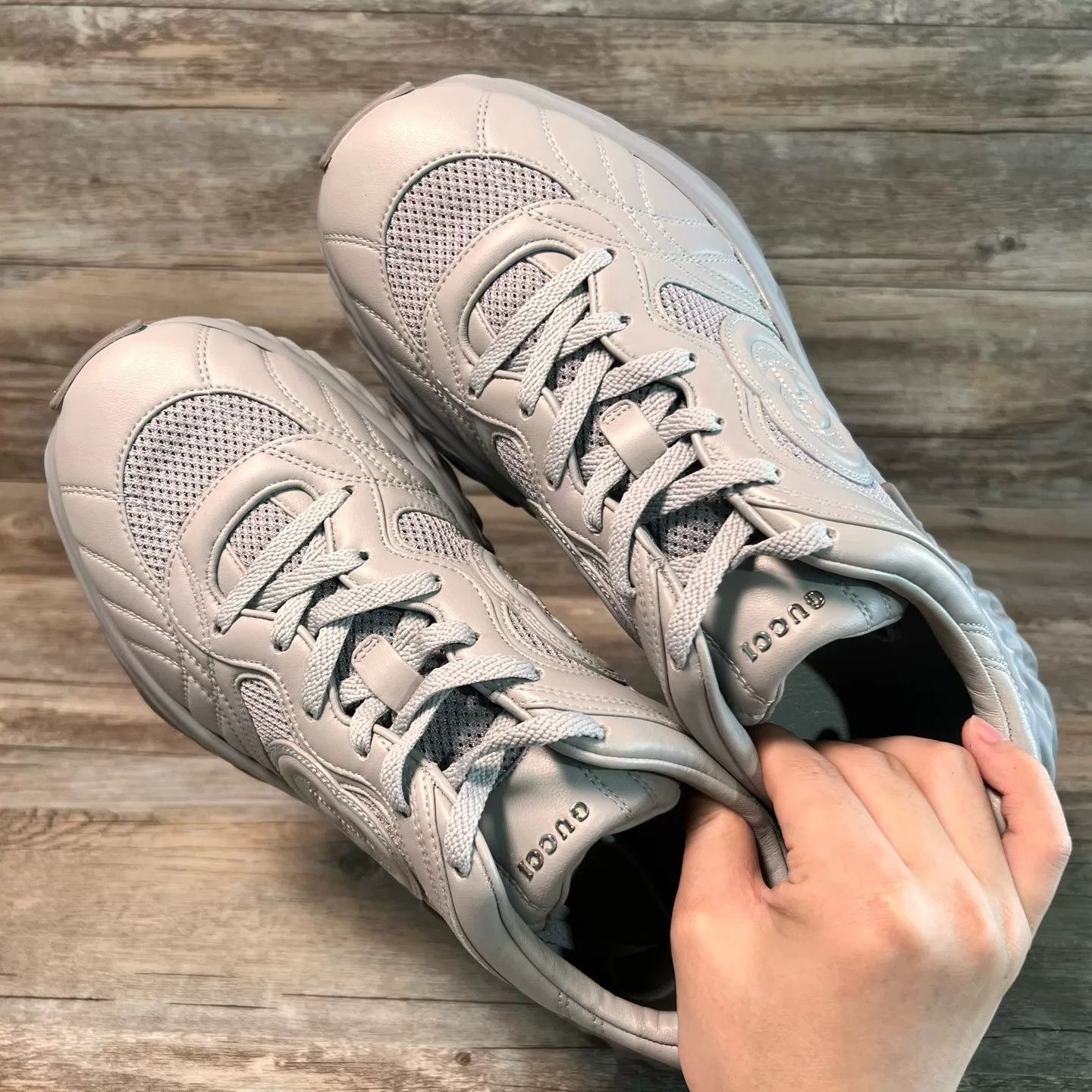 Gucci GUCCI Ripple GG Dad Sneaker Gray UK9/EU43 98New Size US 10 / EU 43 - 5 Thumbnail
