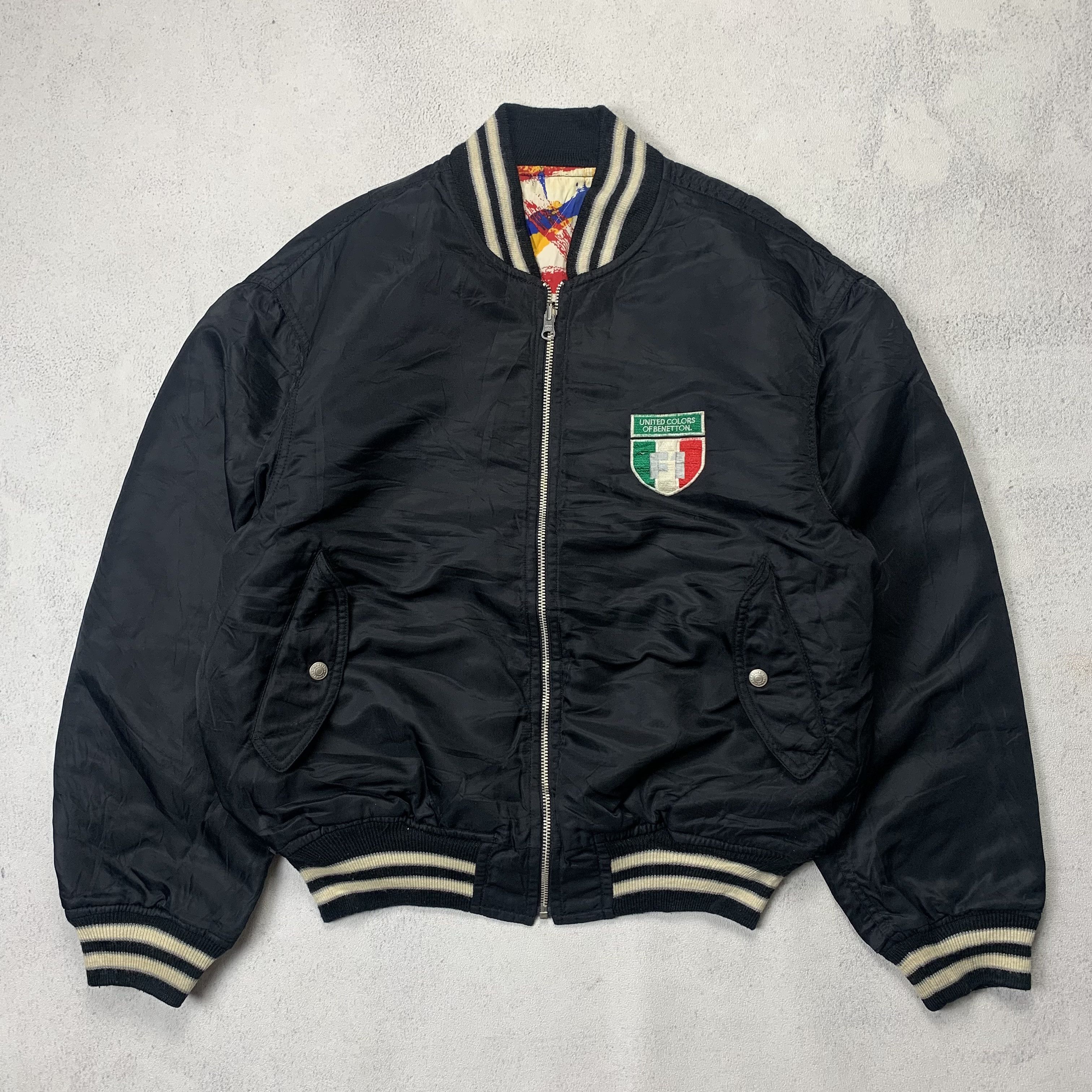 Benetton Reversible Vintage Benetton Formula 1 Racing Bomber Jacket Size US M / EU 48-50 / 2 - 3 Thumbnail