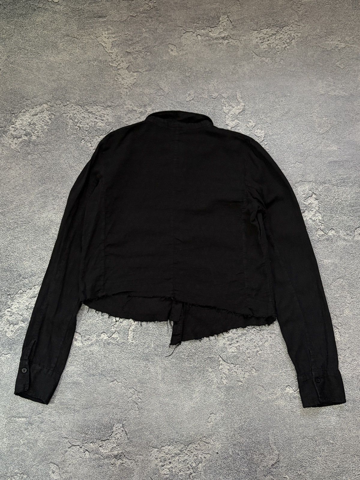 Thom Krom Thom Krom Black Asymmetric Distressed Hem Shirt L Size L / US 10 / IT 46 - 2 Thumbnail