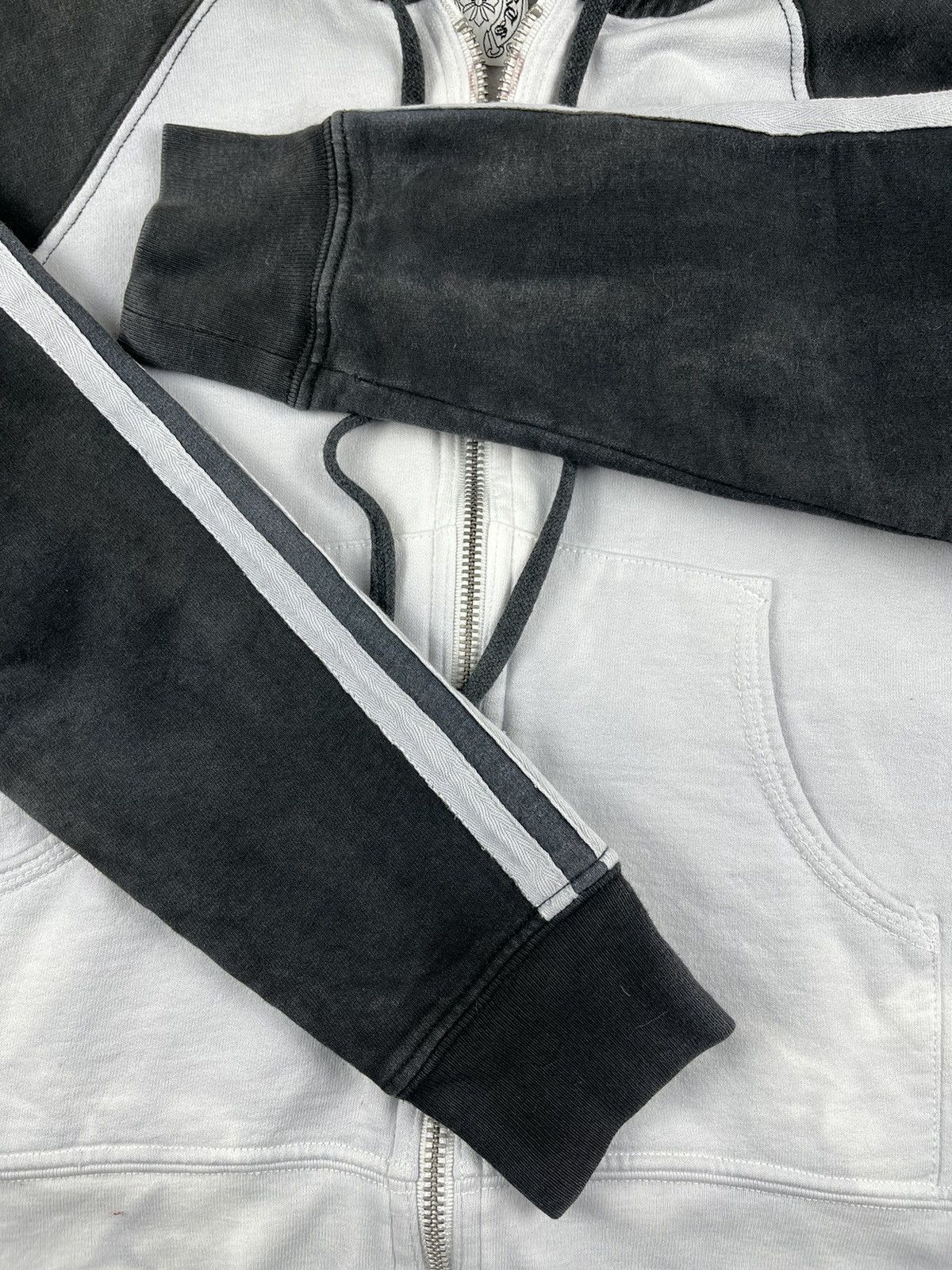 Chrome Hearts Chrome Hearts Vintage Striped Embroidered Logo Zip Up Hoodie Size XS / US 0-2 / IT 36-38 - 5 Thumbnail