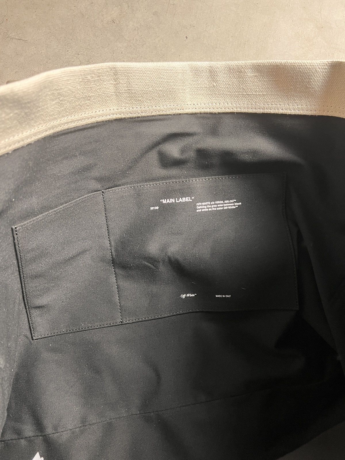 Off-White Off-White Tote Bag Canvas/Linen - Black/White Size ONE SIZE - 10 Thumbnail