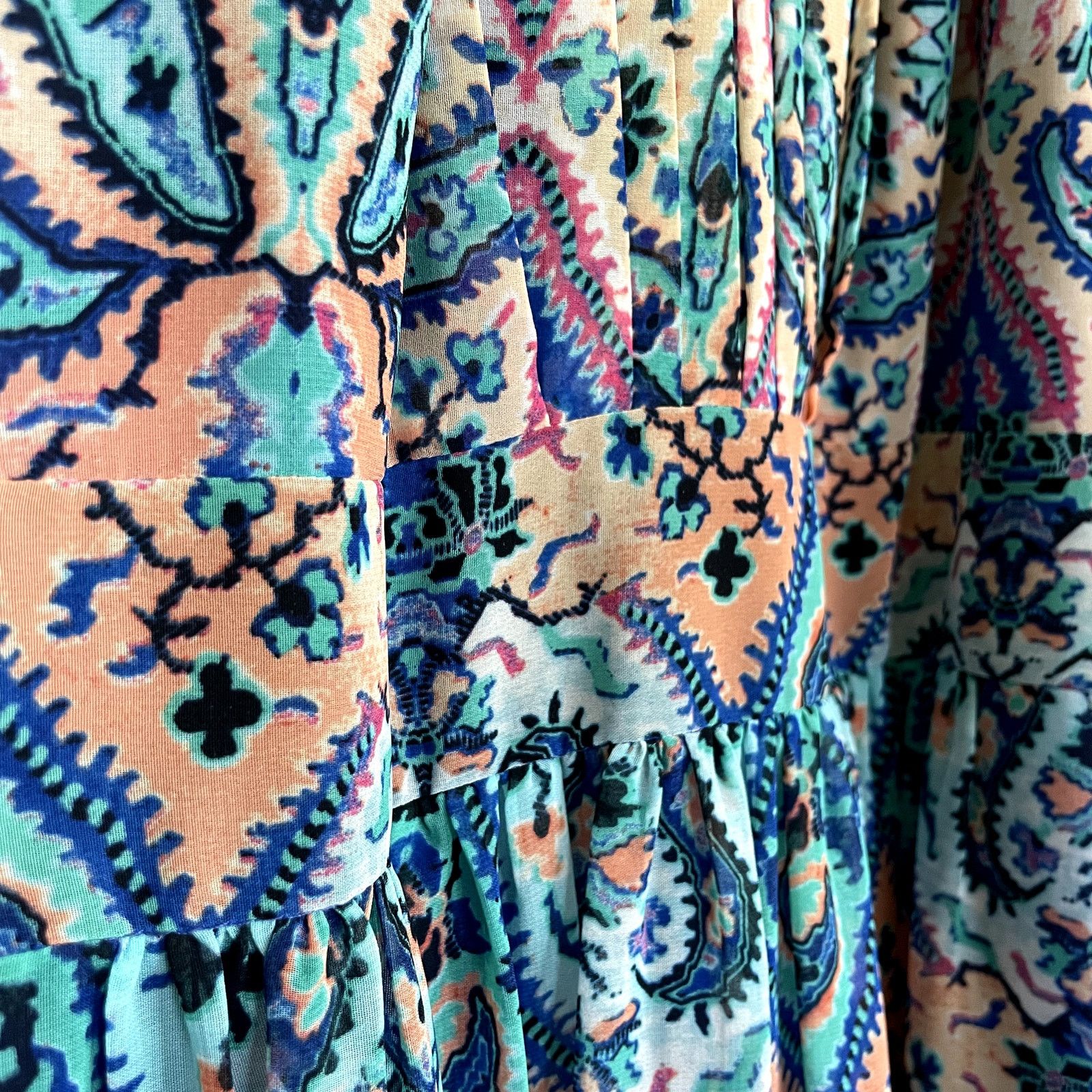 Other Eliza J Paisley Patchwork Print Boho Halter Neck Maxi Dress Size S / US 4 / IT 40 - 8 Thumbnail