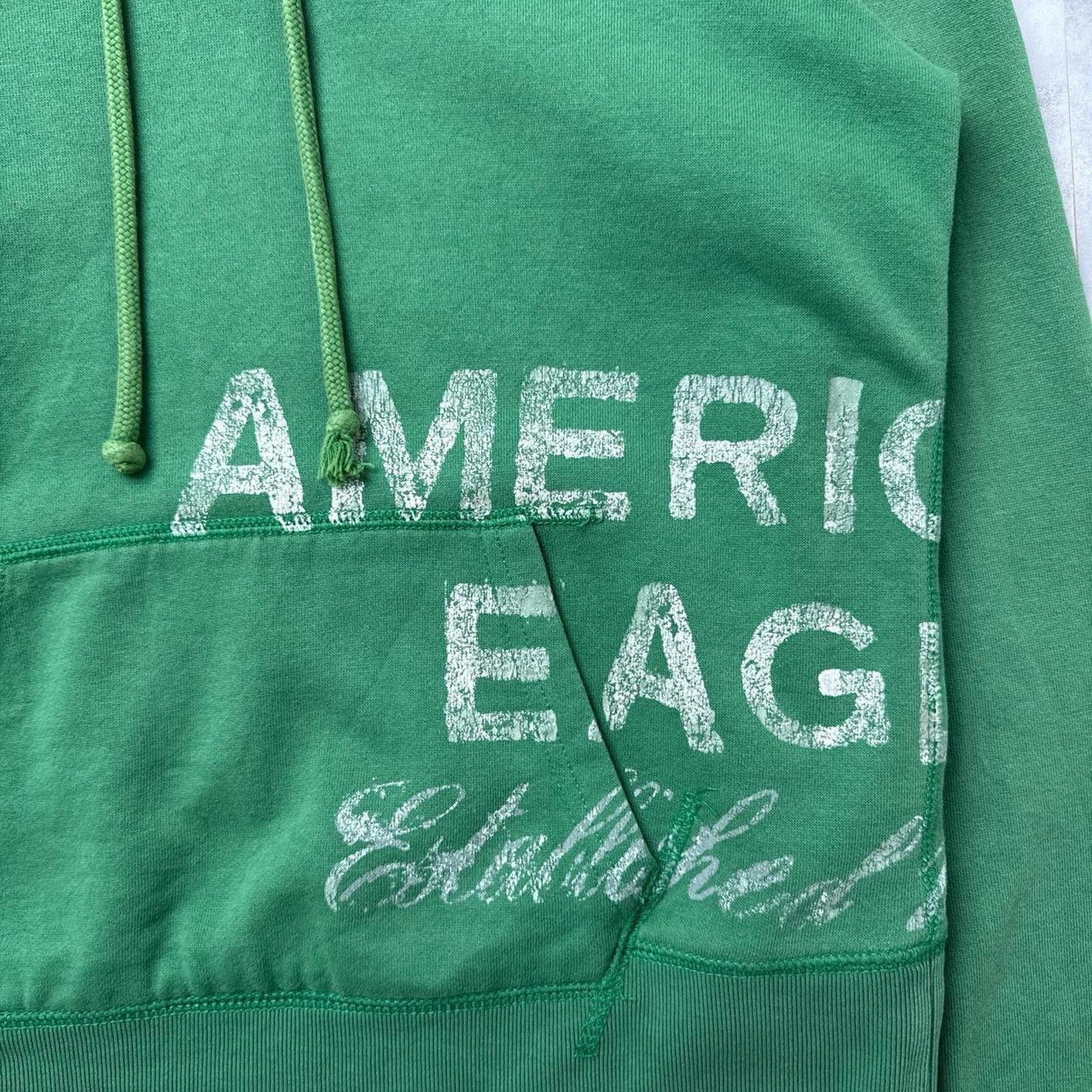 American Eagle Outfitters Y2K American Eagle 00s Green Hoodie Jacket Size S / US 4 / IT 40 - 5 Thumbnail