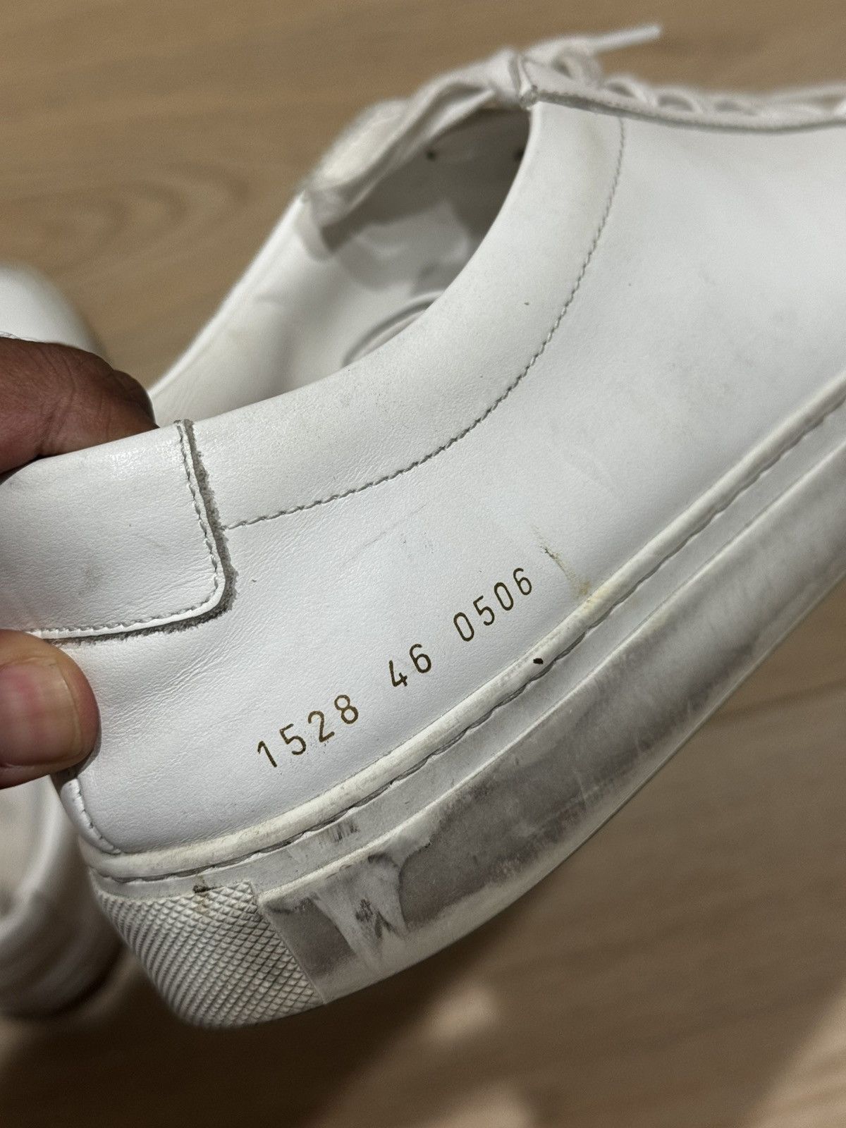 Common Projects Common Projects Achilles Low White Leather Sneakers Size 46 Size US 12 / EU 45 - 3 Thumbnail