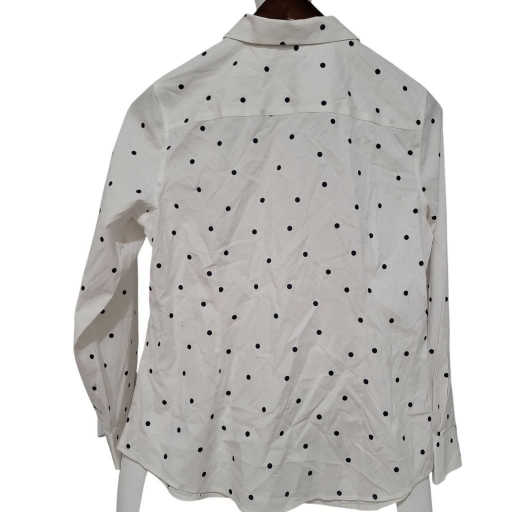 Talbots Talbots Polka-dot Long-Sleeves Fitted Button-Up Shirt 12 Size XL / US 12-14 / IT 48-50 - 6 Thumbnail