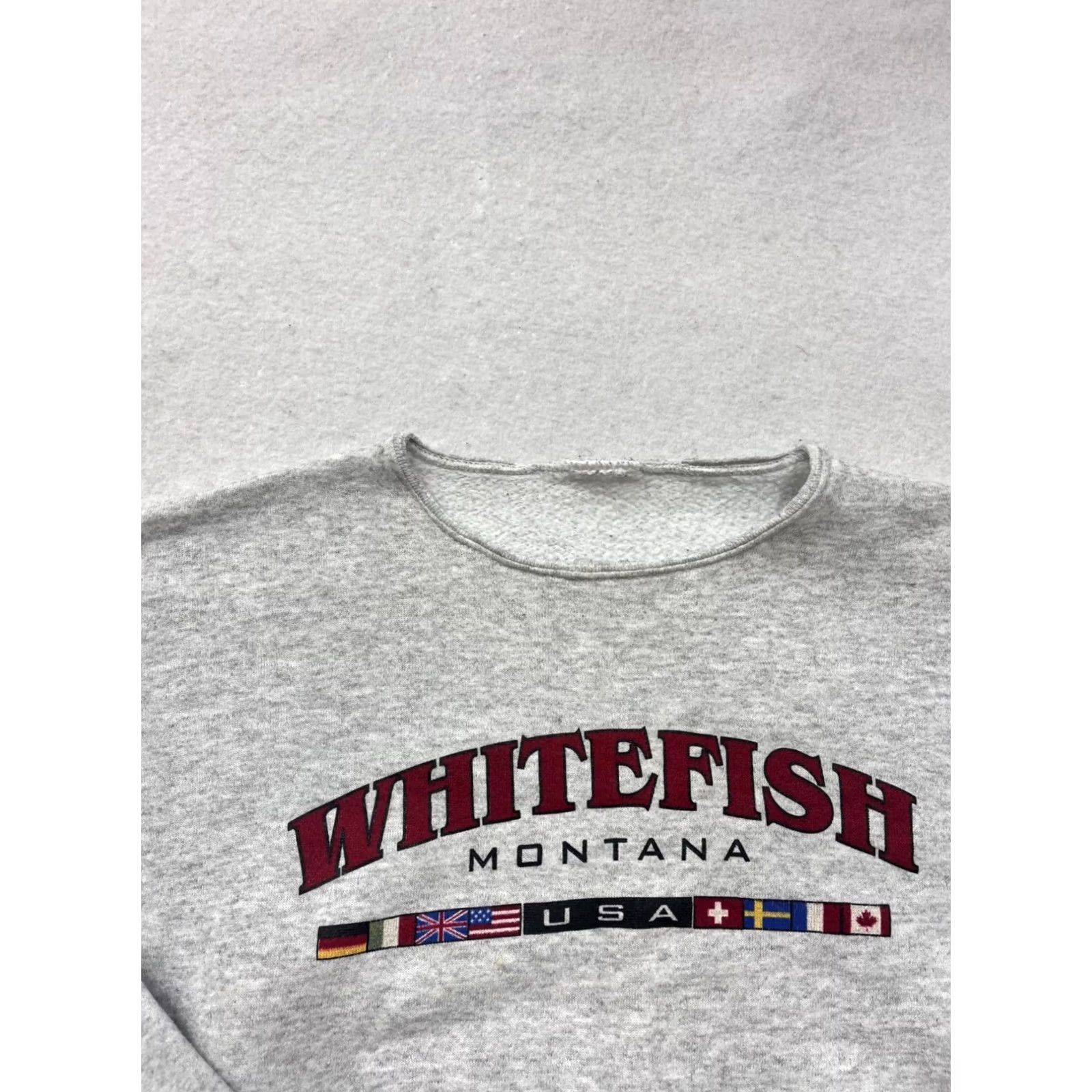 Vintage Whitefish Montana Gray Crewneck Sweatshirt Mens XL Size US XL / EU 56 / 4 - 6 Thumbnail