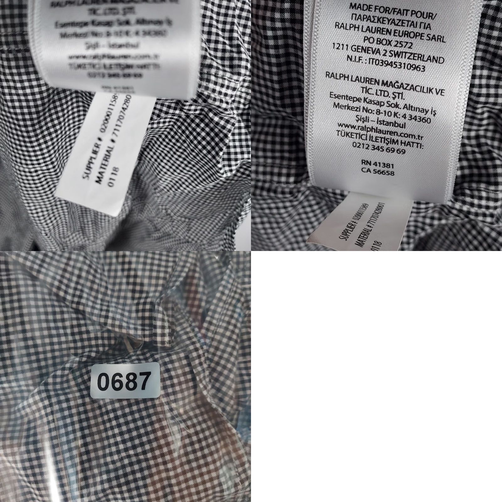 Ralph Lauren Ralph Lauren Button-Up Shirt 2XLT Stretch Gingham Gray Cotton Long Sleeve Button-Down Mens Size US XXL / EU 58 / 5 - 8 Thumbnail