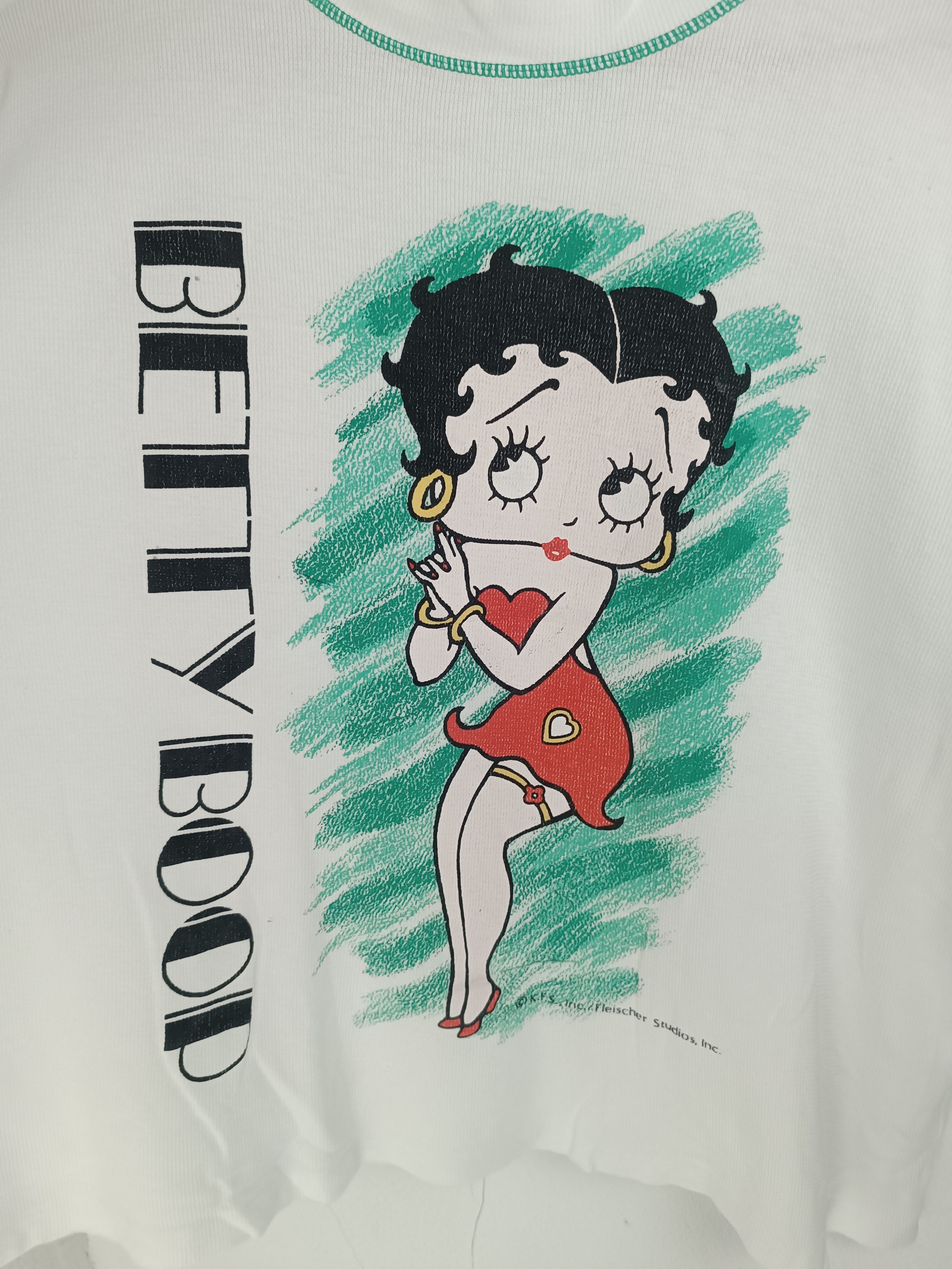 Vintage VINTAGE 90'S BETTY BOOP CROP TOP STYLE VERY RARE TEE Size US L / EU 52-54 / 3 - 10 Thumbnail