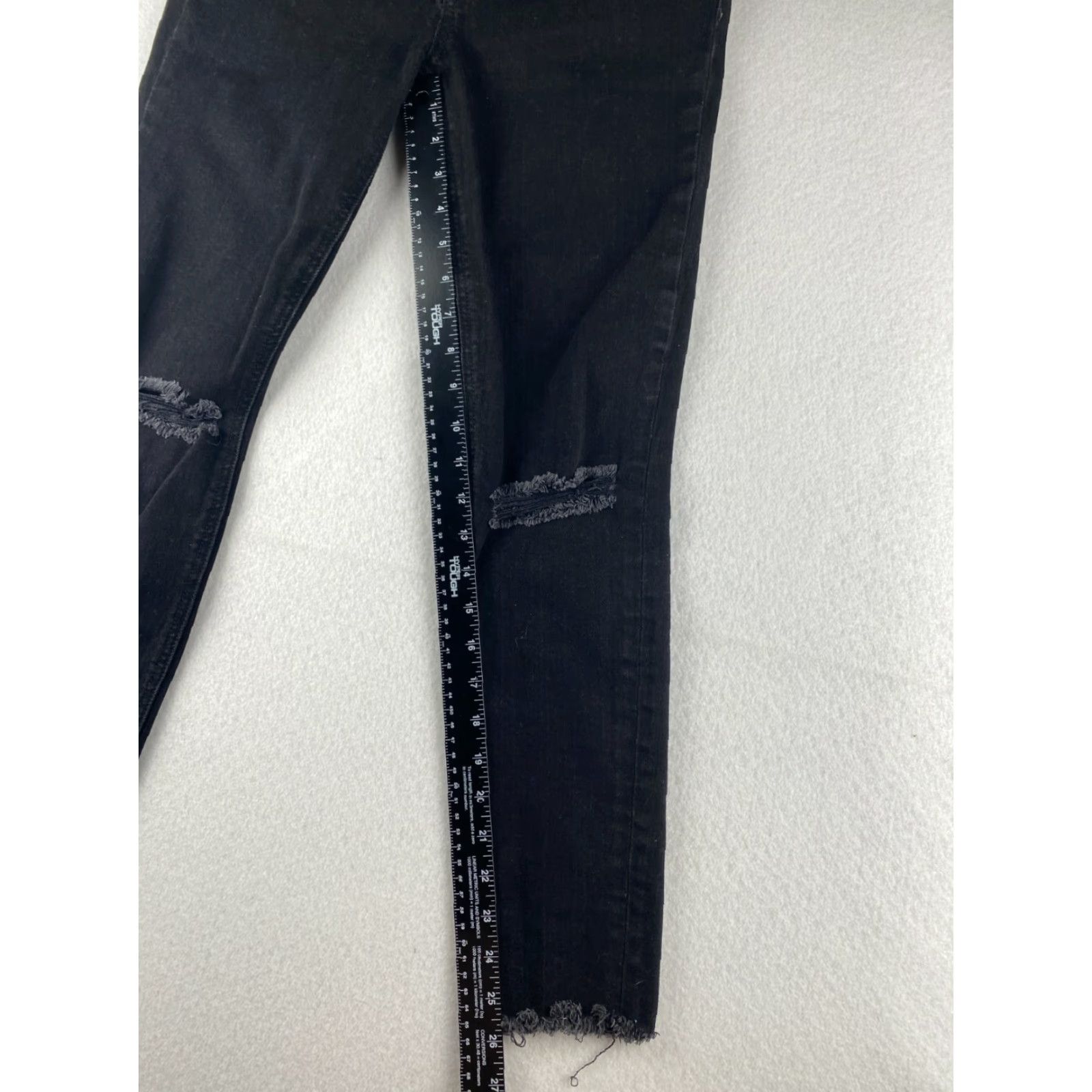 Vintage Joe's Jeans Womens Jeans Black Skinny Distressed Regular 28x26 Denim Stretch 5-Pocket Modern Mens? Size 28" / US 6 / IT 42 - 4 Thumbnail