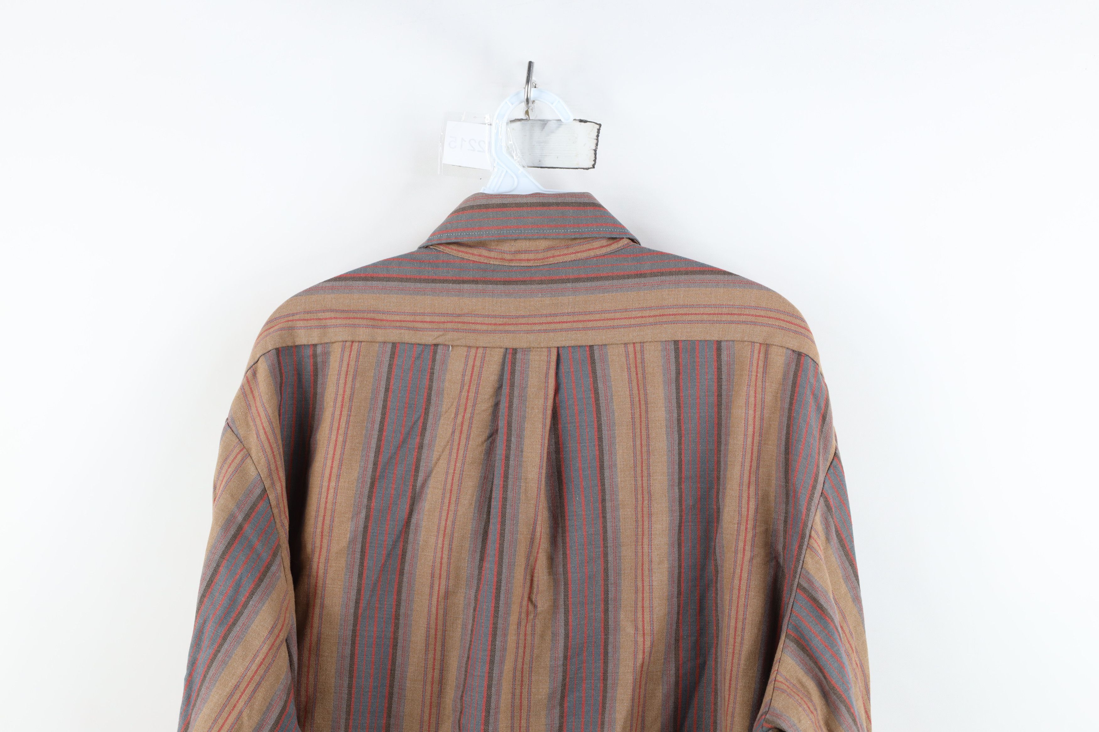 Vintage Vintage 90s Streetwear Striped Flannel Button Down Shirt Size US XL / EU 56 / 4 - 12 Thumbnail
