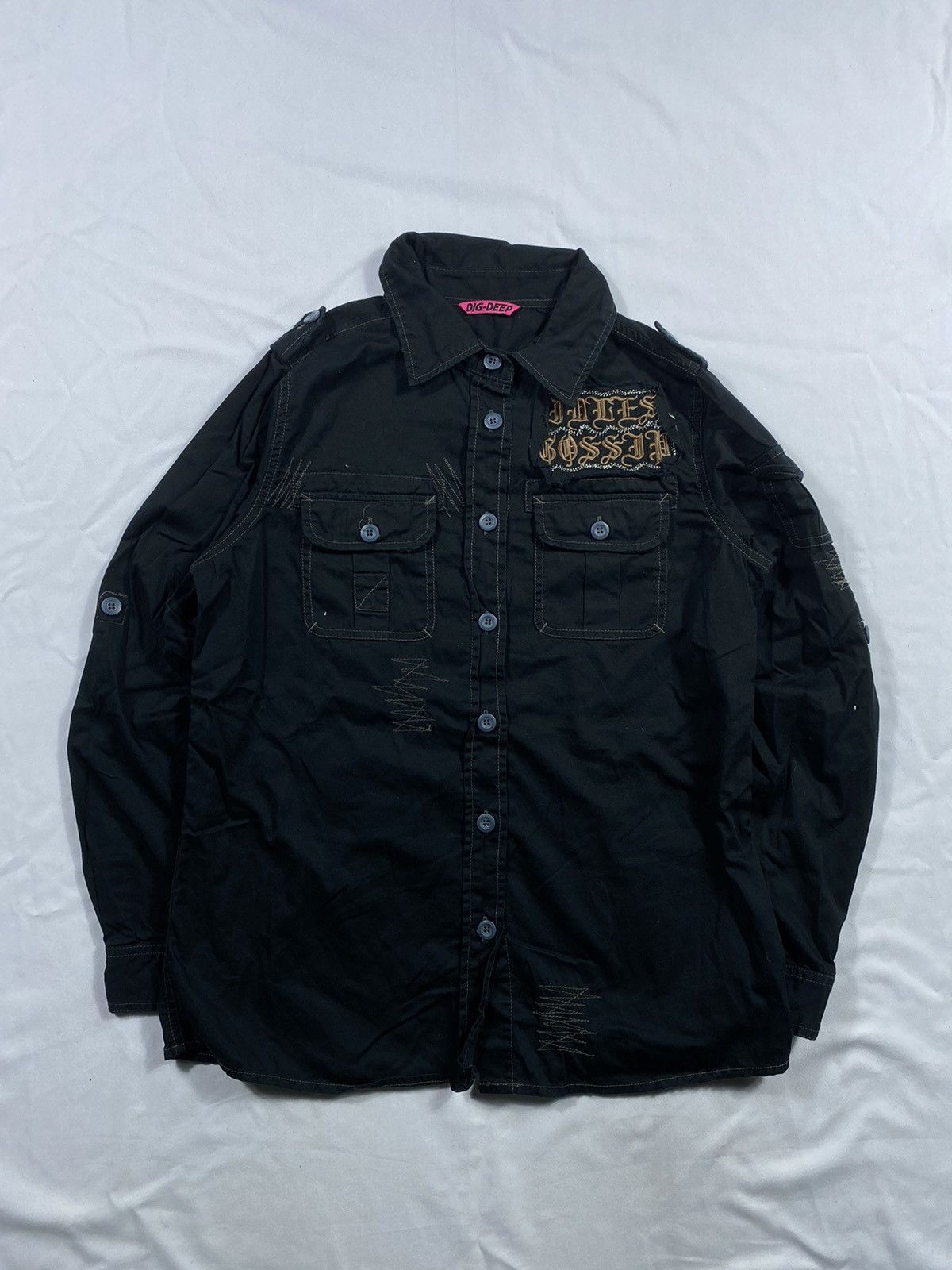 Dig Deep Japanese Dig-Deep gothic skull Button Ups Longsleeve Size US M / EU 48-50 / 2 - 2 Thumbnail
